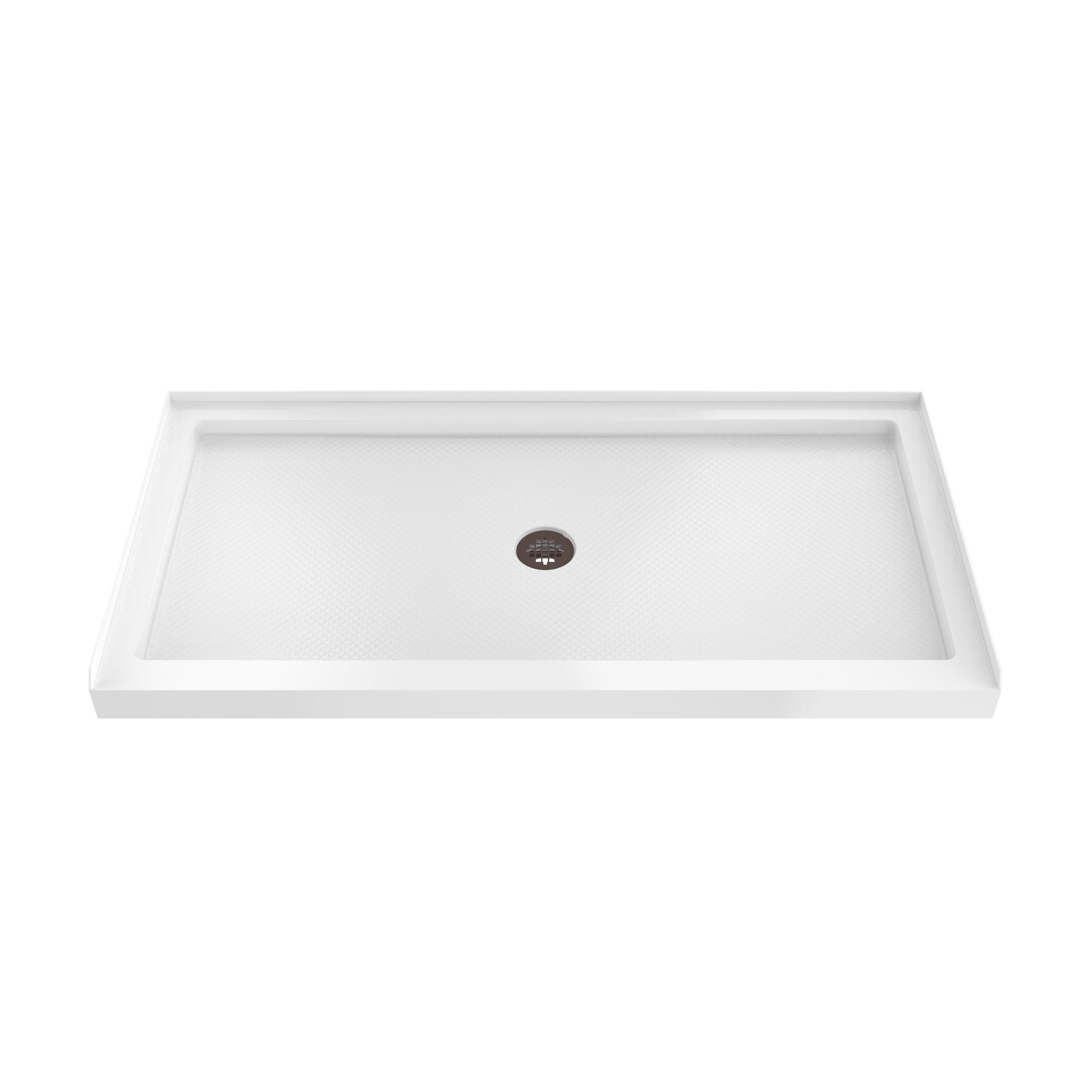 DreamLine SlimLine 36" D x 48" W x 2 3/4" H Black Alcove Shower Base & 2" Center Round Drain