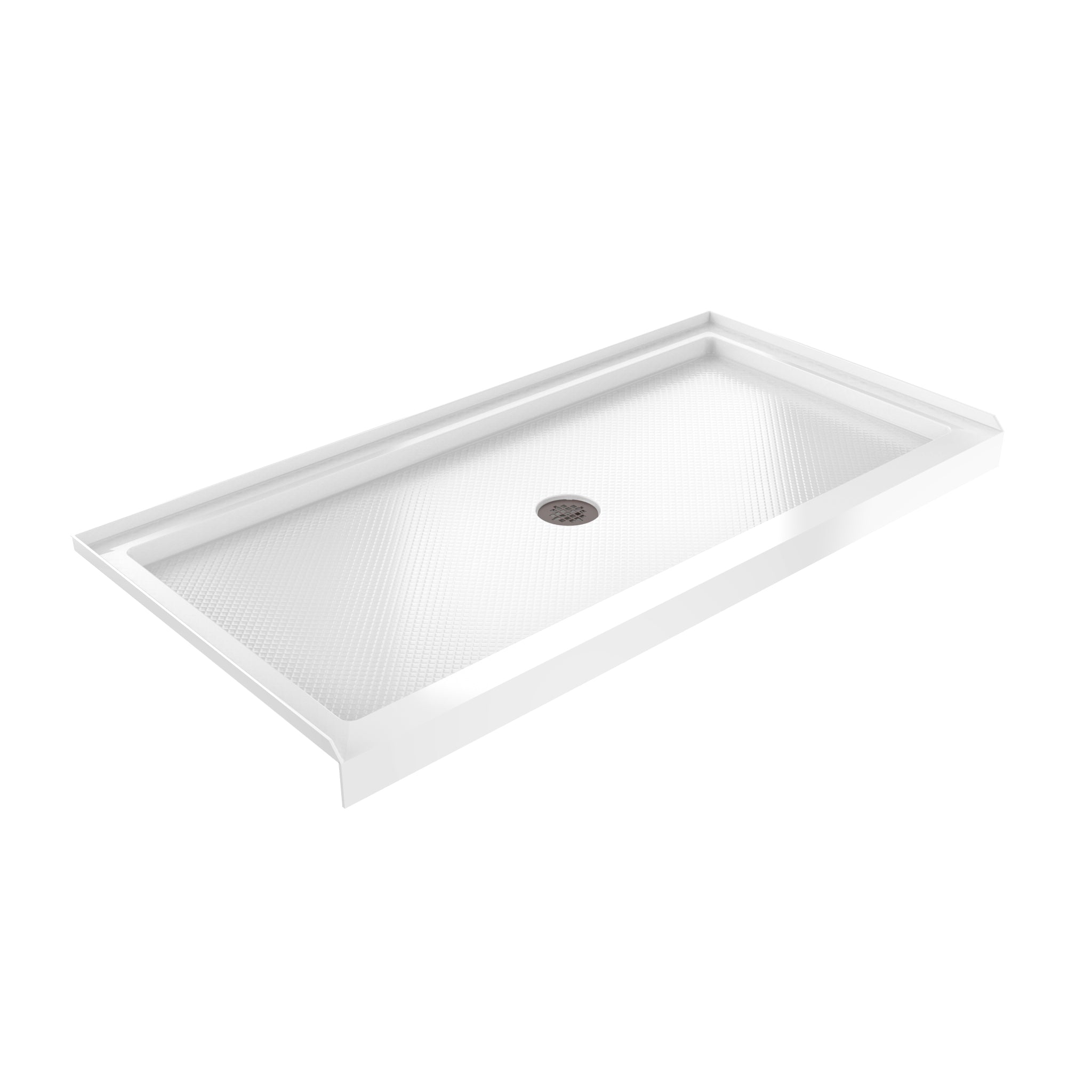 DreamLine SlimLine 36" D x 48" W x 2 3/4" H Black Alcove Shower Base & 2" Center Round Drain