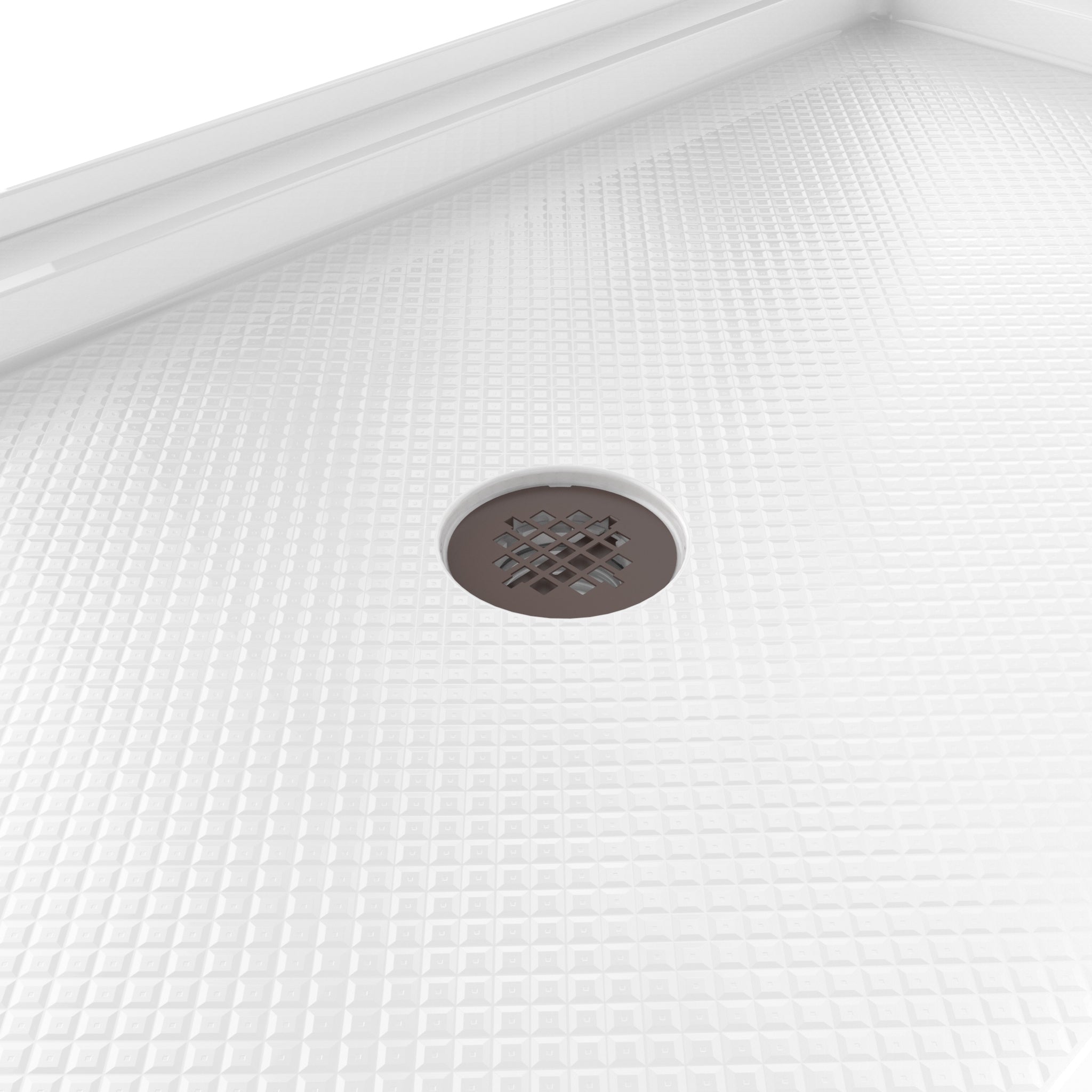 DreamLine SlimLine 36" D x 48" W x 2 3/4" H Black Alcove Shower Base & 2" Center Round Drain