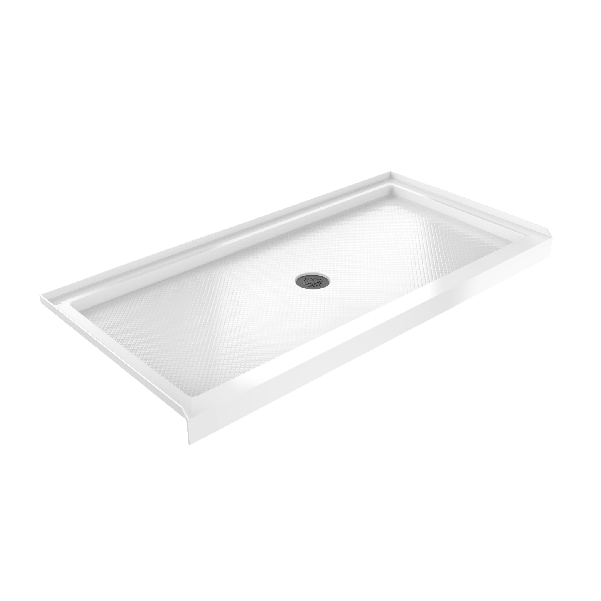 DreamLine SlimLine 36" D x 48" W x 2 3/4" H Black Alcove Shower Base & 2" Center Round Drain