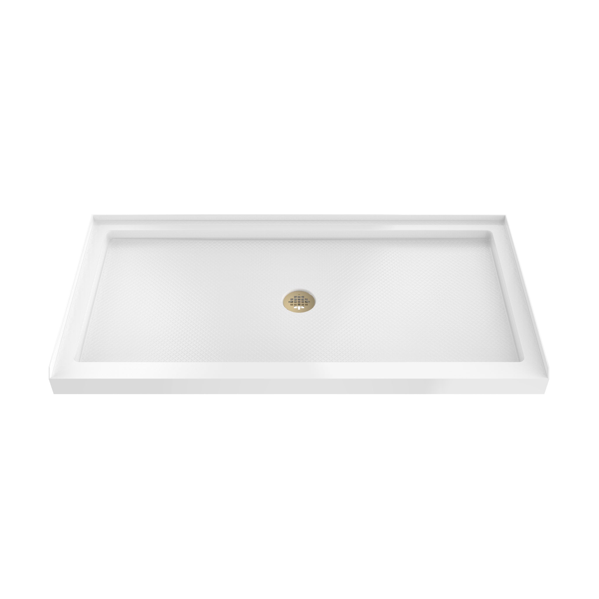DreamLine SlimLine 36" D x 48" W x 2 3/4" H Black Alcove Shower Base & 2" Center Round Drain