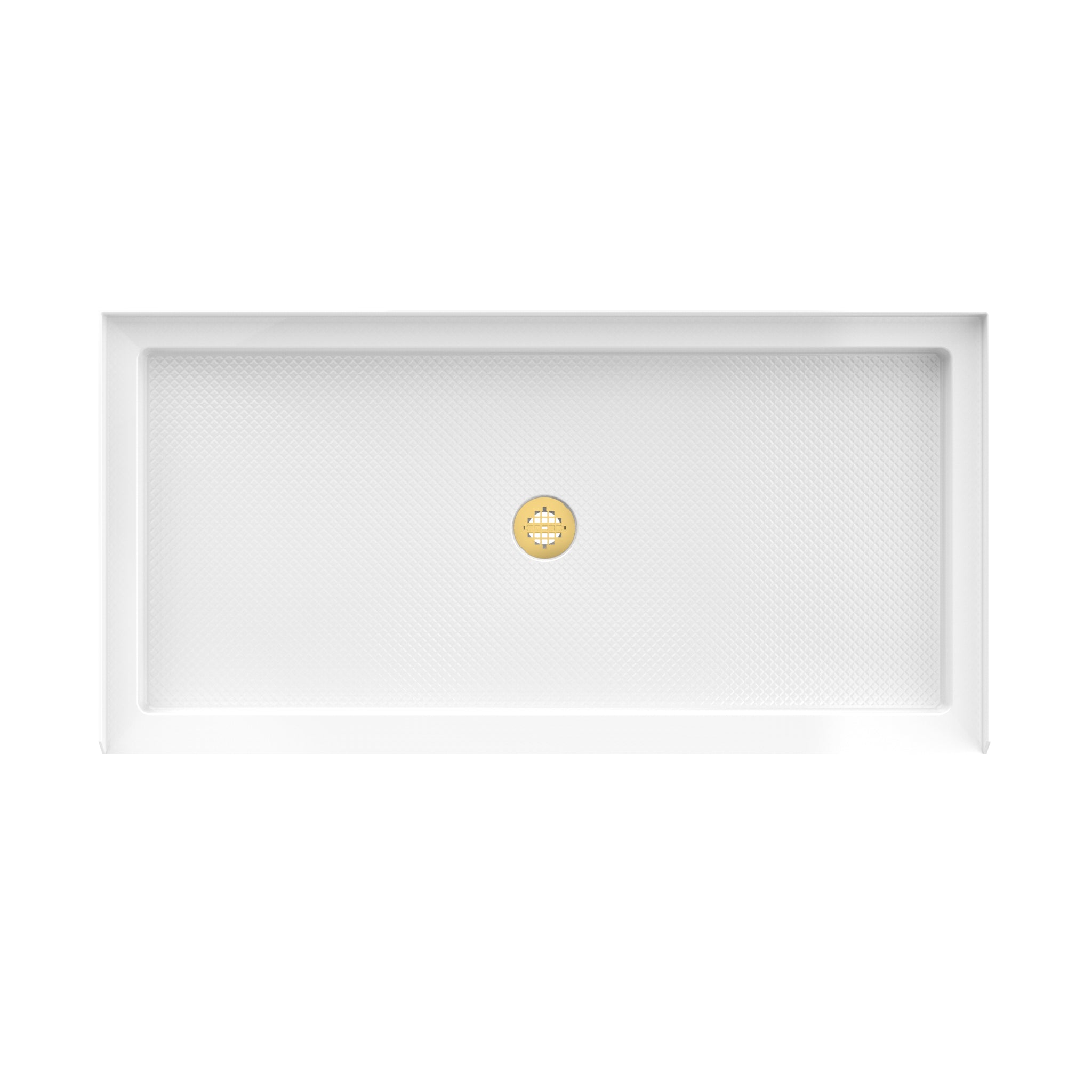 DreamLine SlimLine 36" D x 48" W x 2 3/4" H Black Alcove Shower Base & 2" Center Round Drain