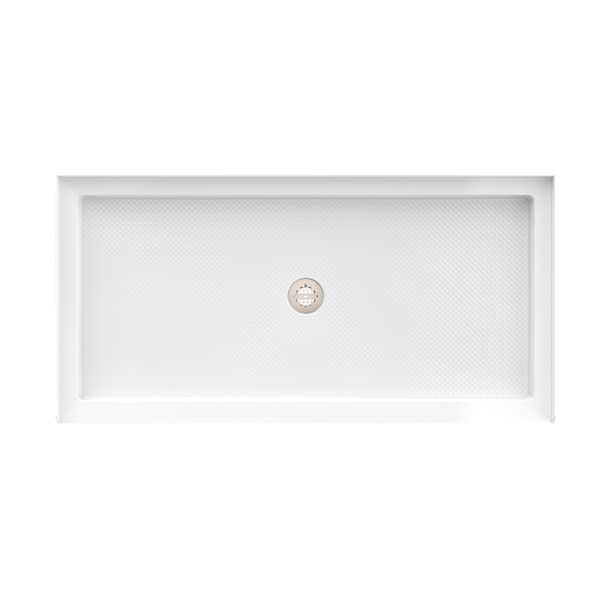 DreamLine SlimLine 36" D x 48" W x 2 3/4" H Black Alcove Shower Base & 2" Center Round Drain