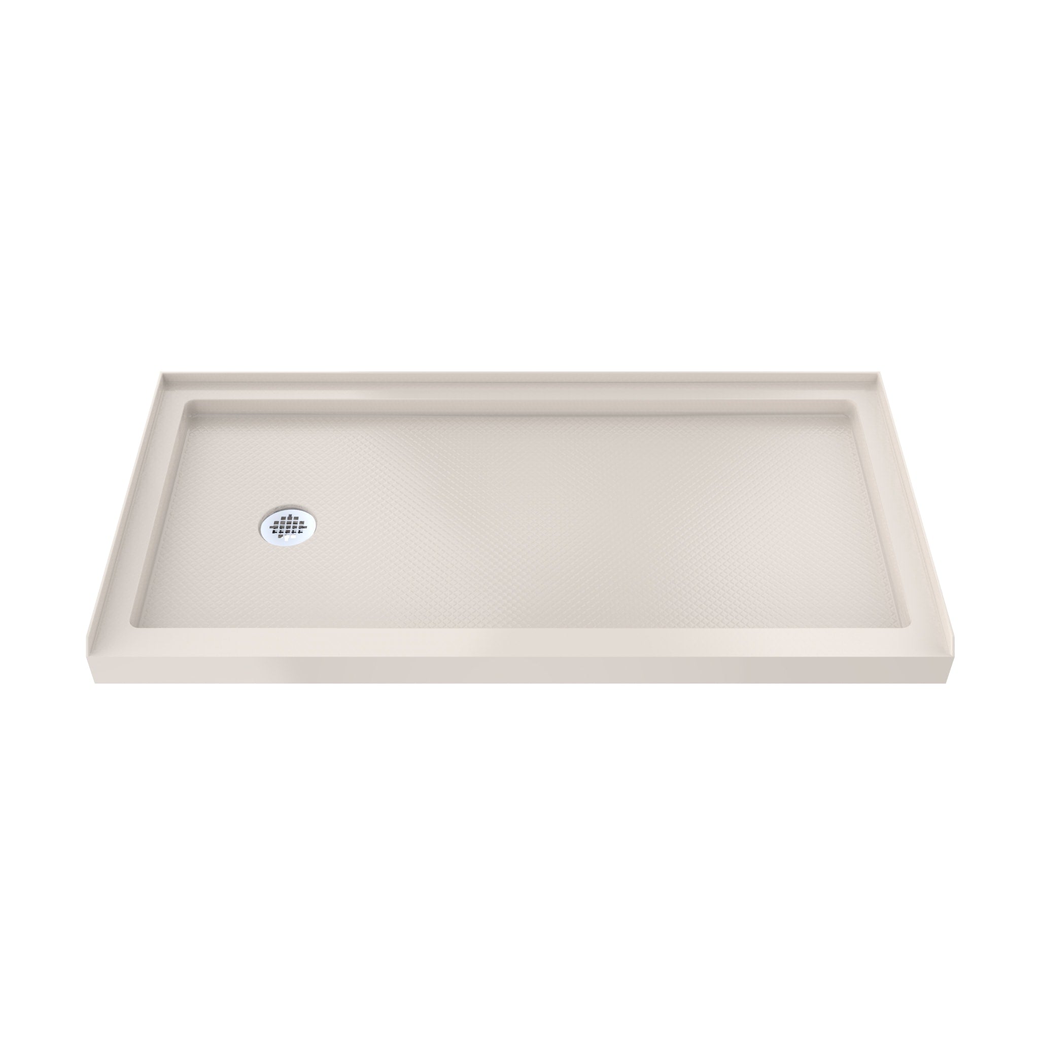 DreamLine SlimLine 34" D x 60" W x 2 3/4" H White Alcove Shower Base & 2" LH Round Drain