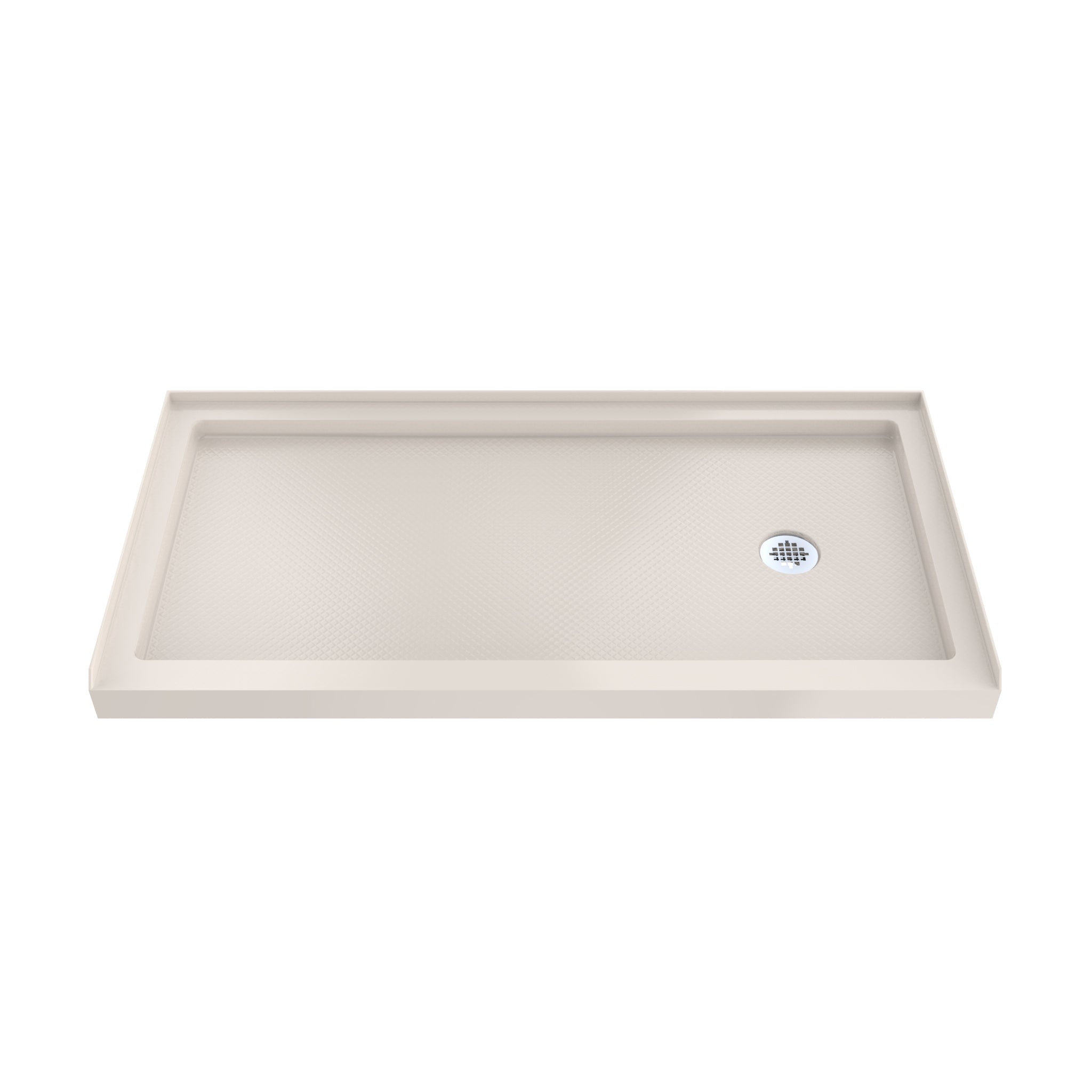 DreamLine SlimLine 30" D x 60" W x 2 3/4" H Alcove Shower Base & 2" Matte Right Handed Round Drain
