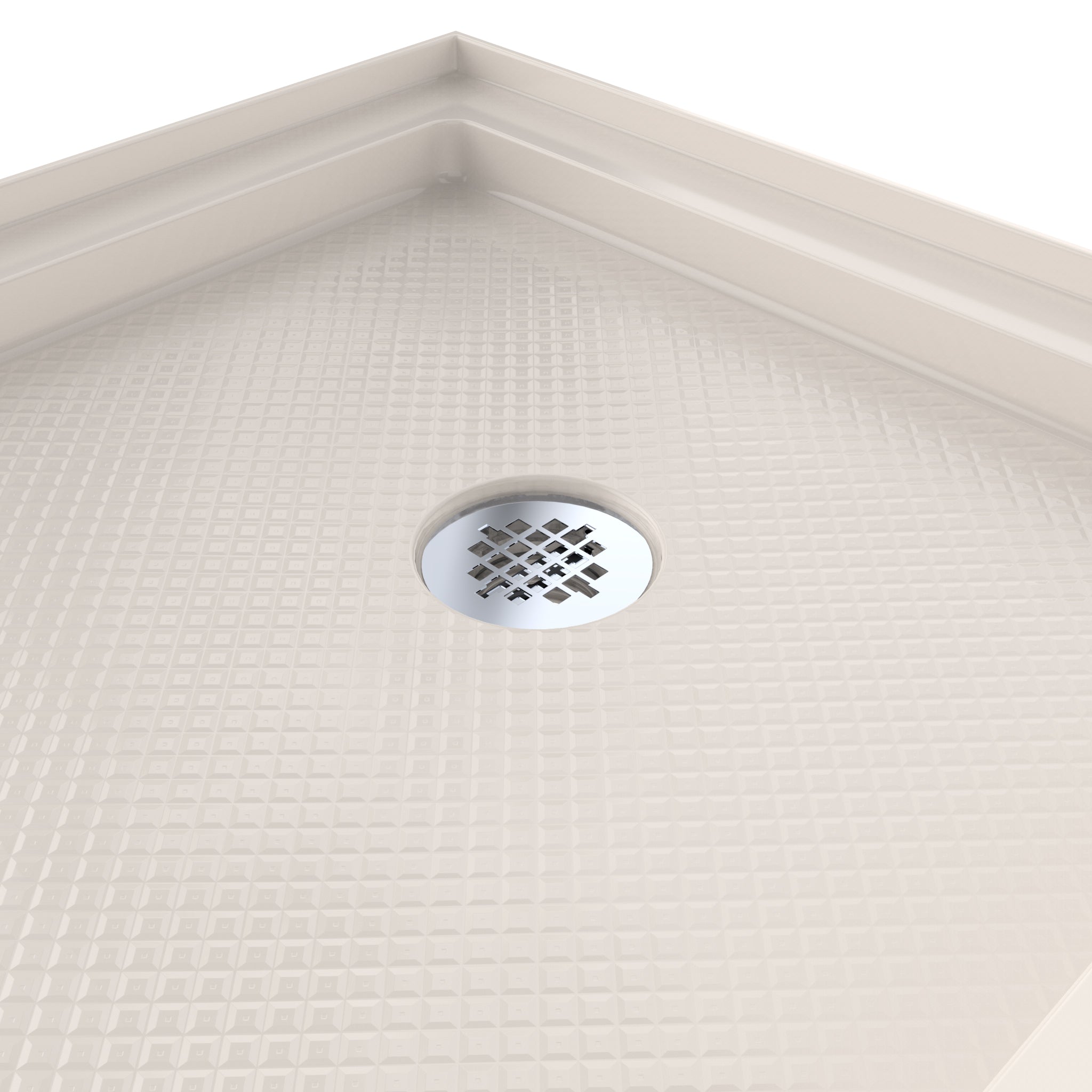 DreamLine SlimLine 30" D x 60" W x 2 3/4" H Alcove Shower Base & 2" Matte Right Handed Round Drain