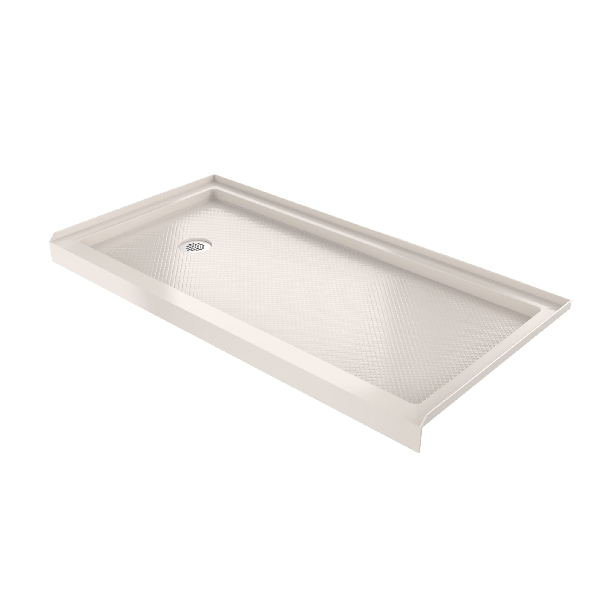 DreamLine SlimLine 34" D x 60" W x 2 3/4" H White Alcove Shower Base & 2" LH Round Drain