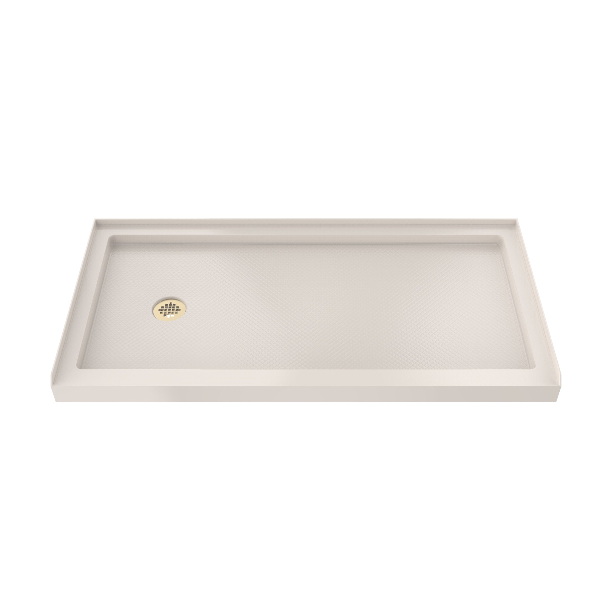 DreamLine SlimLine 32" D x 60" W x 2 3/4" H White Alcove Shower Base & 2" LH Round Drain