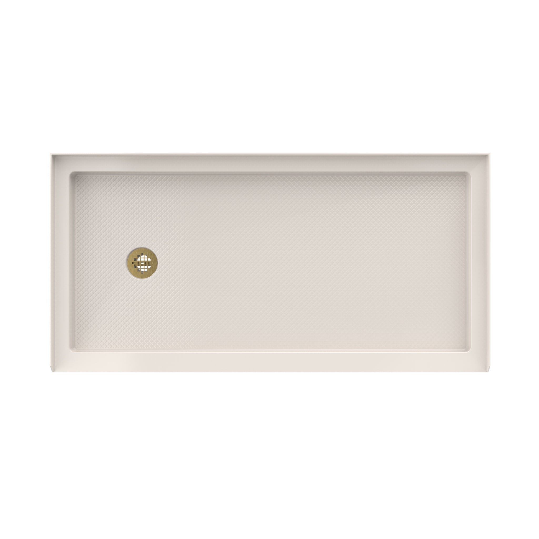 DreamLine SlimLine 34" D x 60" W x 2 3/4" H White Alcove Shower Base & 2" LH Round Drain