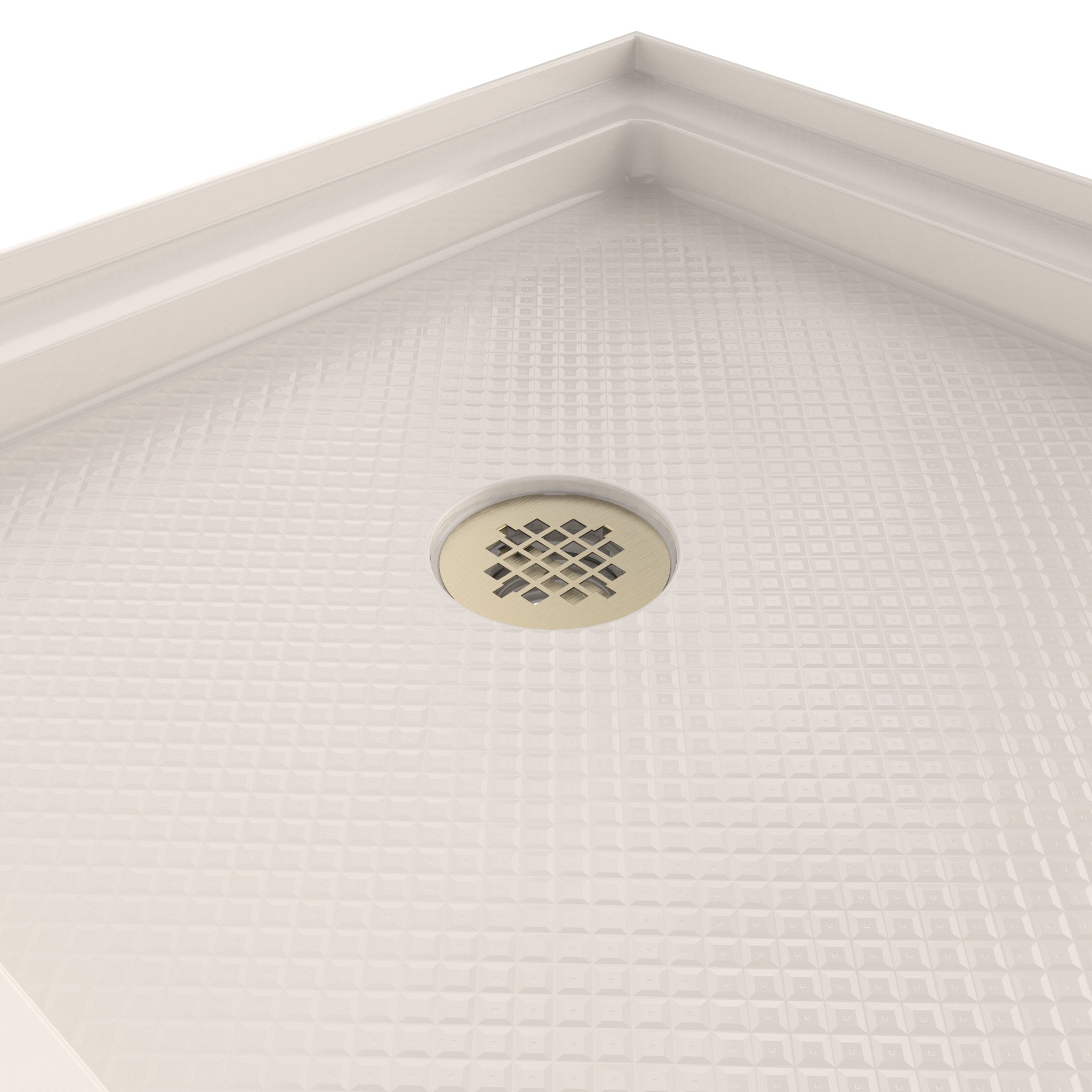 DreamLine SlimLine 32" D x 60" W x 2 3/4" H White Alcove Shower Base & 2" LH Round Drain