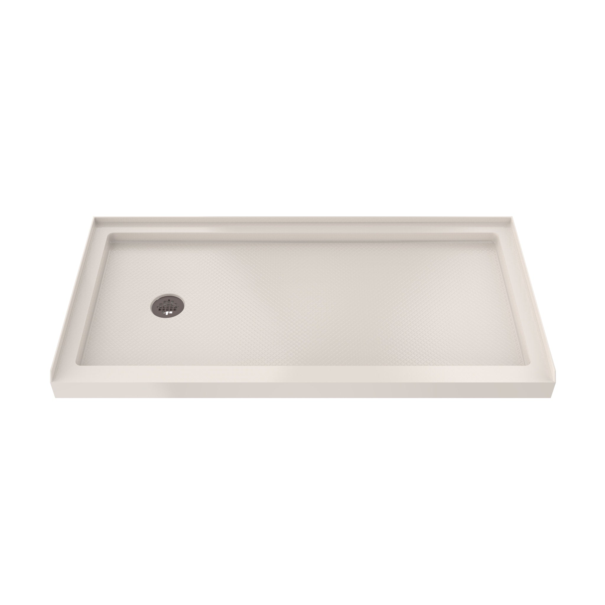 DreamLine SlimLine 32" D x 60" W x 2 3/4" H White Alcove Shower Base & 2" LH Round Drain