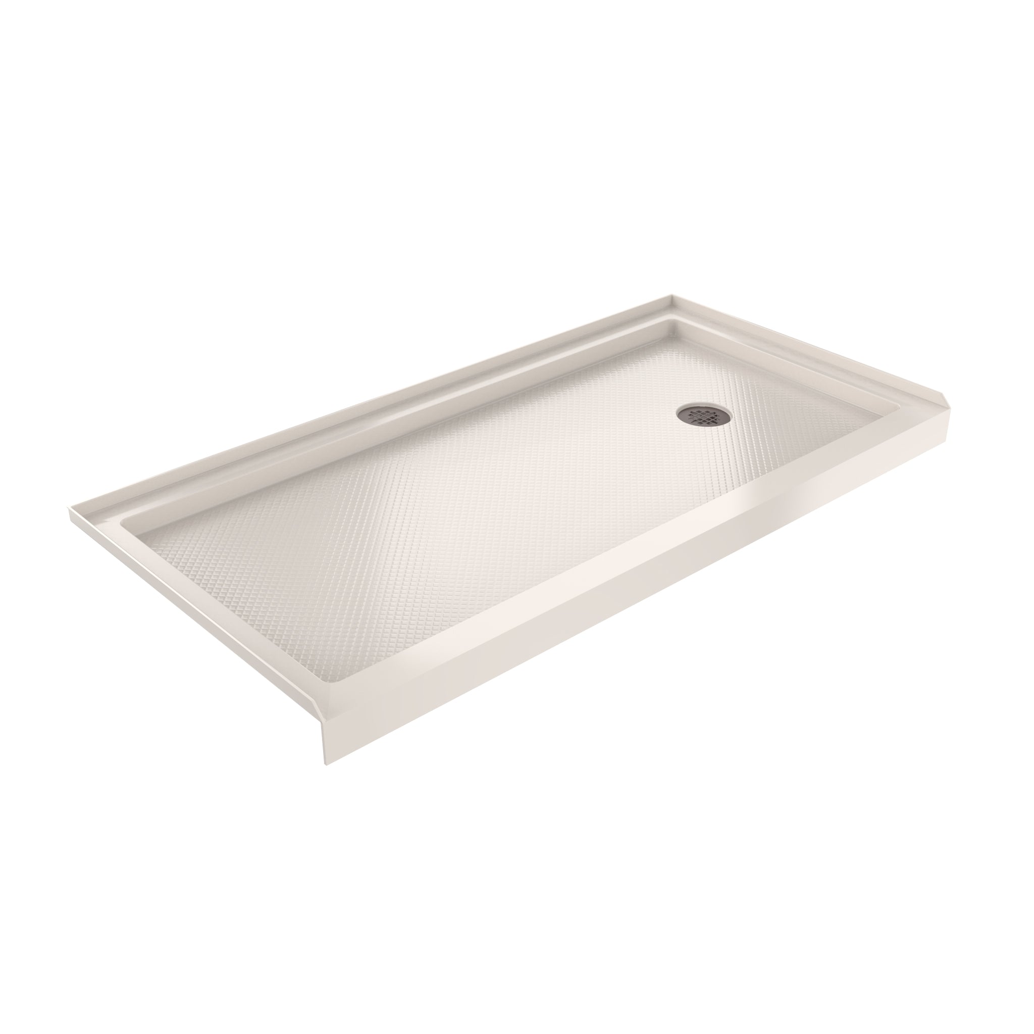 DreamLine SlimLine 30" D x 60" W x 2 3/4" H Alcove Shower Base & 2" Matte Right Handed Round Drain