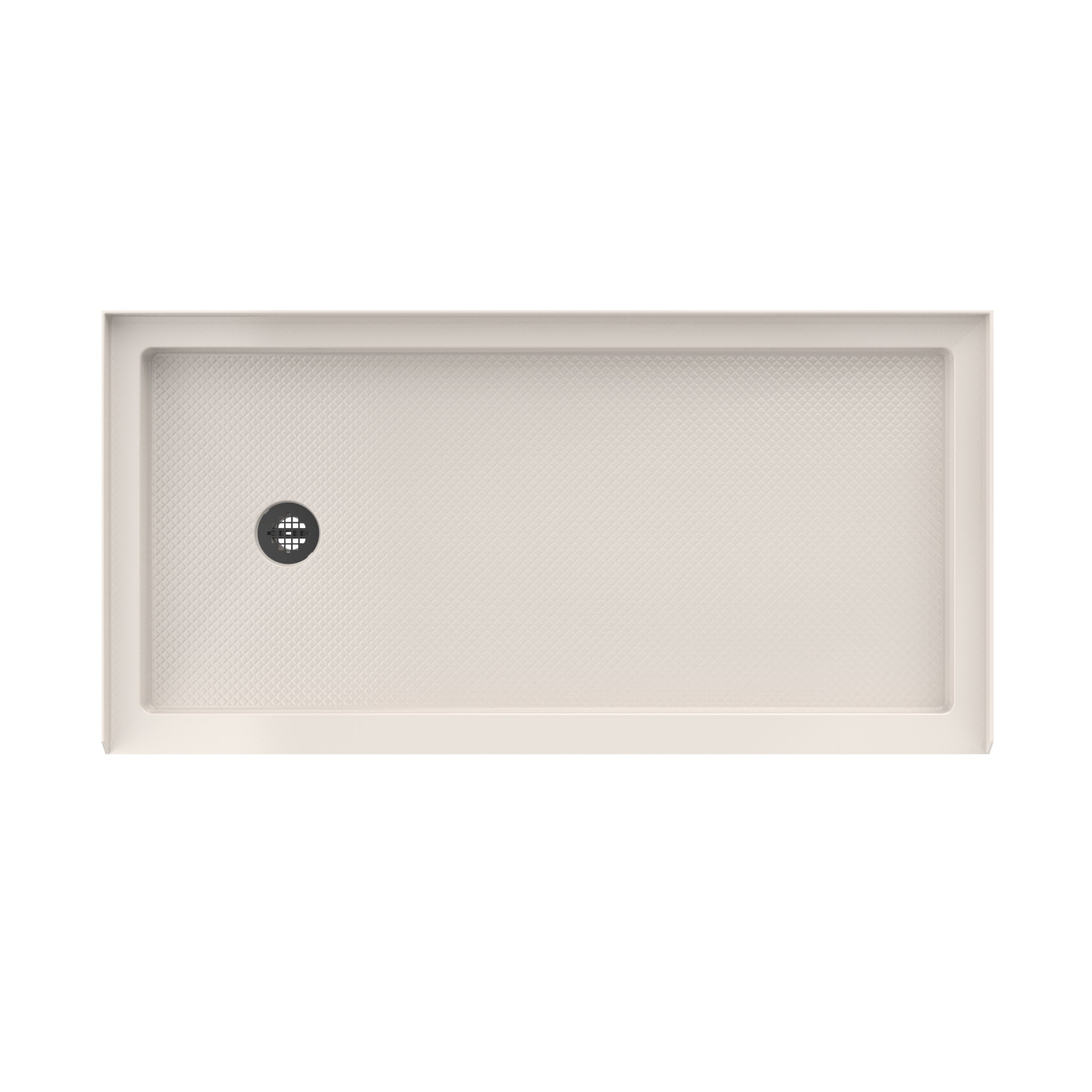 DreamLine SlimLine 34" D x 60" W x 2 3/4" H White Alcove Shower Base & 2" LH Round Drain