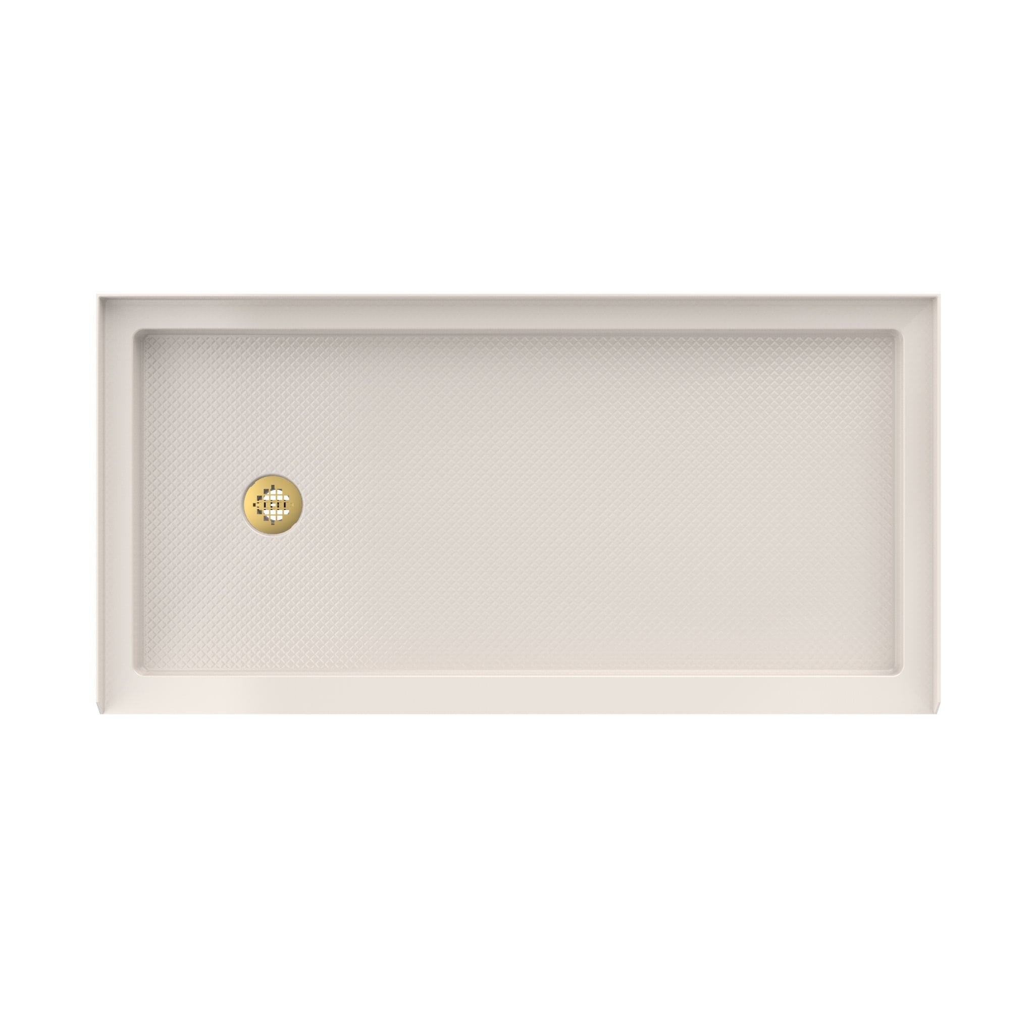 DreamLine SlimLine 32" D x 60" W x 2 3/4" H White Alcove Shower Base & 2" LH Round Drain