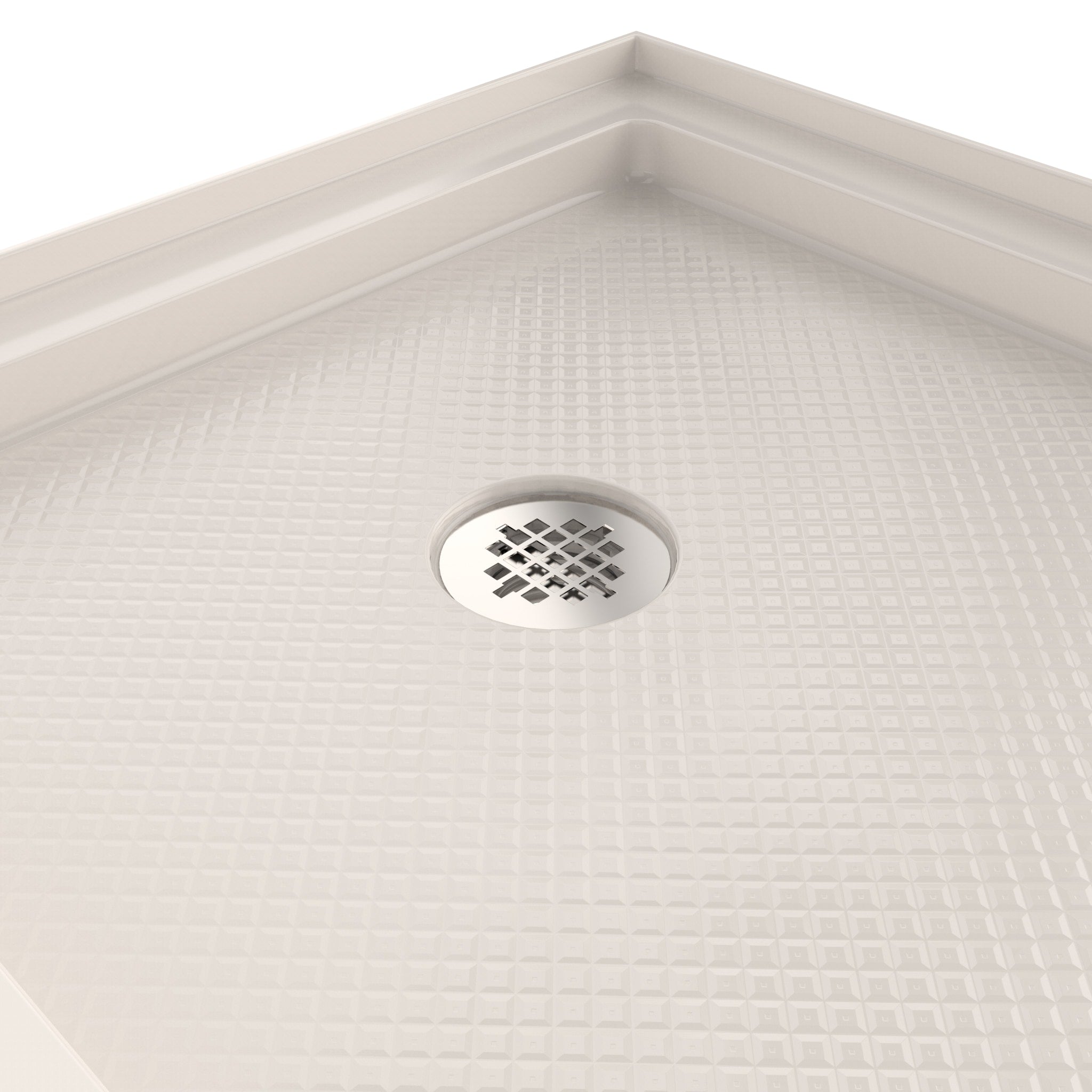 DreamLine SlimLine 34" D x 60" W x 2 3/4" H White Alcove Shower Base & 2" LH Round Drain