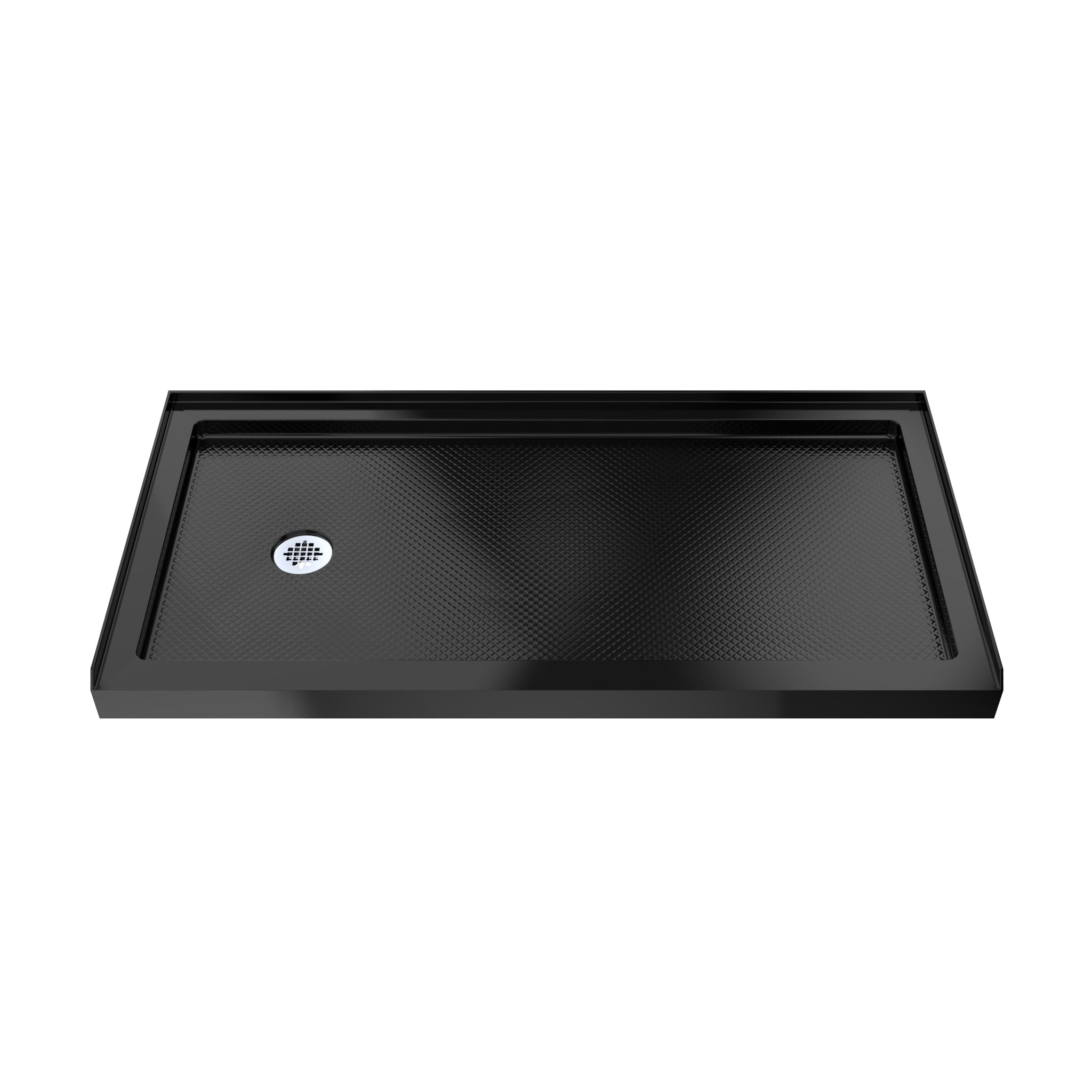 DreamLine SlimLine 34" D x 60" W x 2 3/4" H White Alcove Shower Base & 2" LH Round Drain