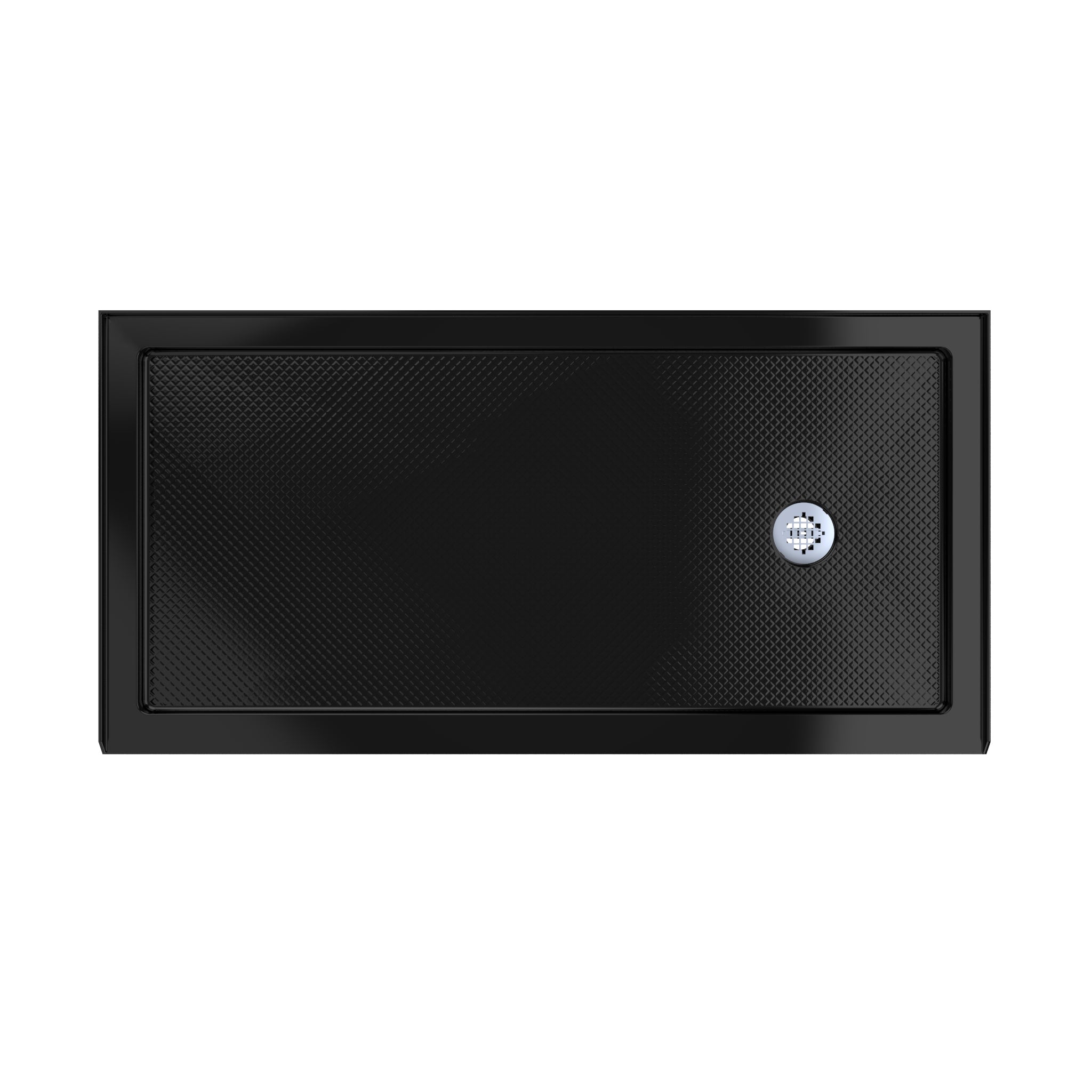 DreamLine SlimLine 30" D x 60" W x 2 3/4" H Alcove Shower Base & 2" Matte Right Handed Round Drain