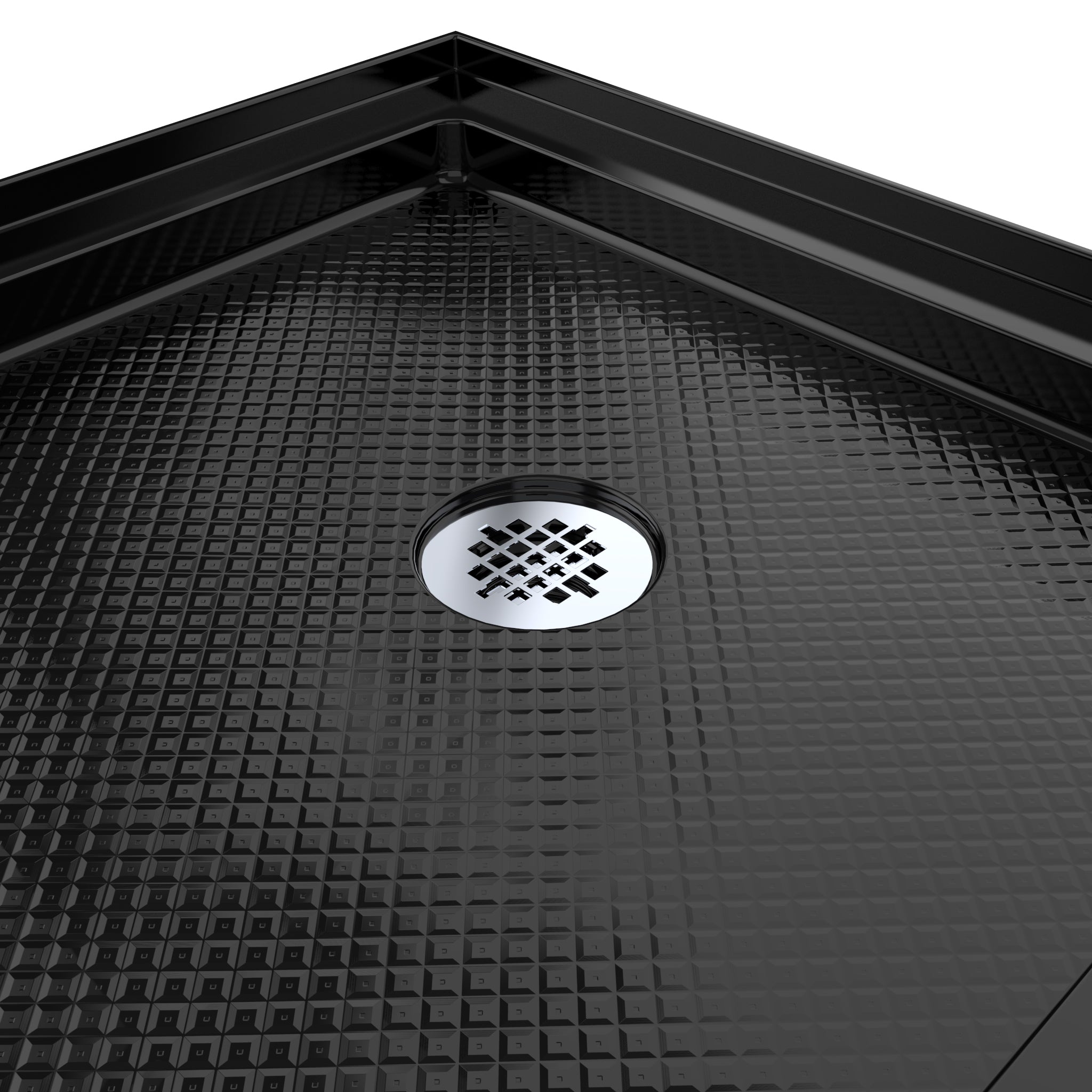 DreamLine SlimLine 36" D x 60" W x 2 3/4" H Alcove Shower Base & 2" Brushed Brass RH Round Drain