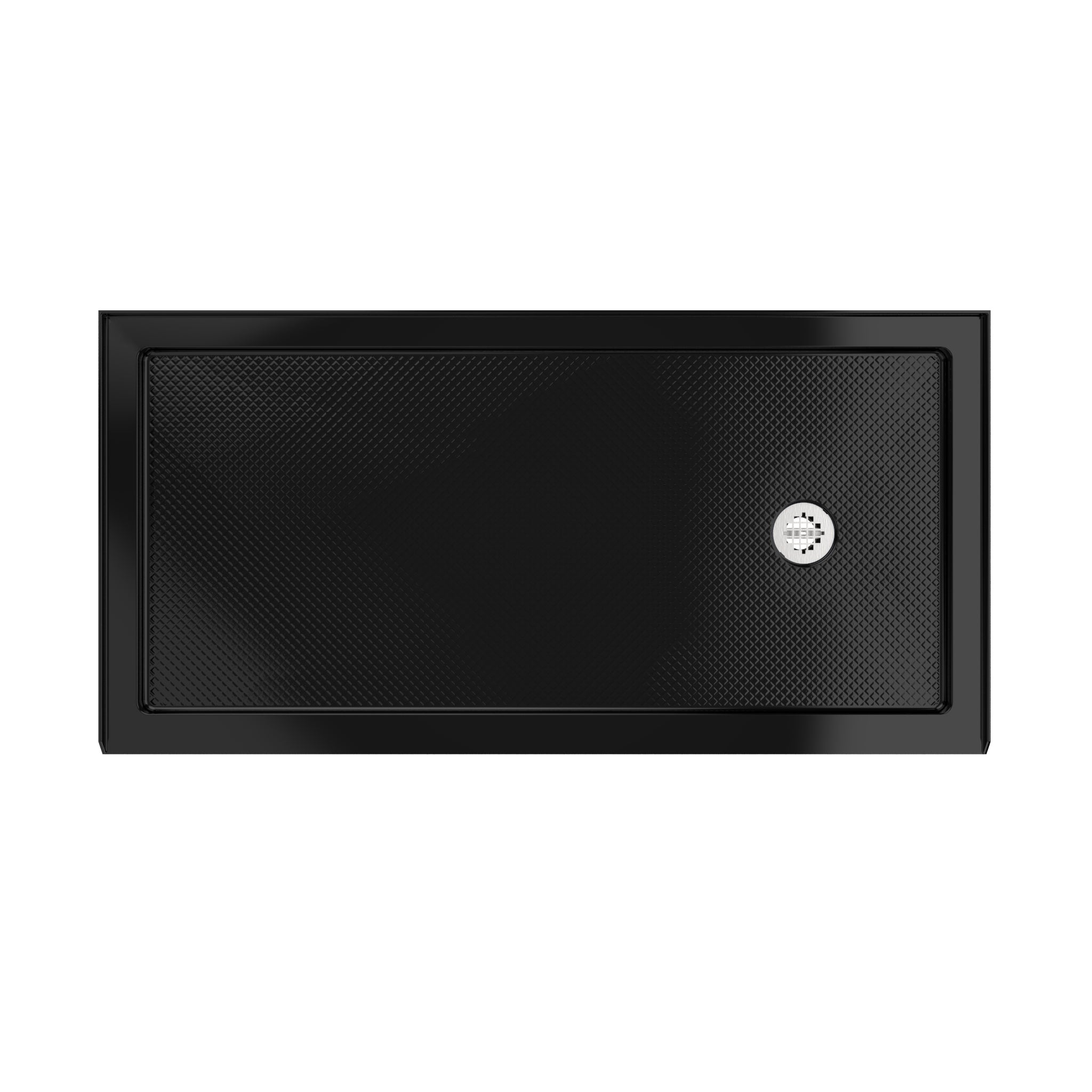 DreamLine SlimLine 30" D x 60" W x 2 3/4" H Alcove Shower Base & 2" Matte Right Handed Round Drain