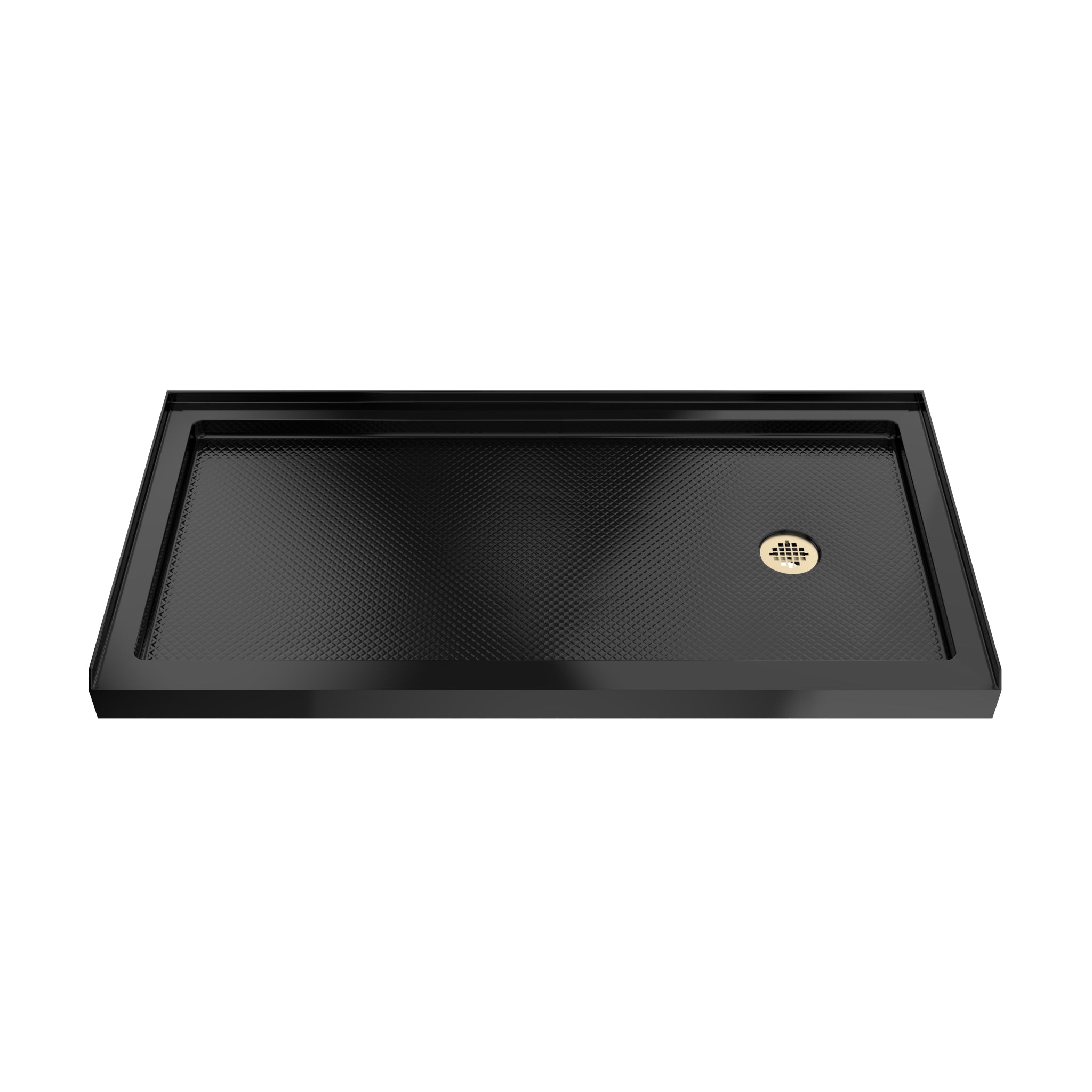 DreamLine SlimLine 30" D x 60" W x 2 3/4" H Alcove Shower Base & 2" Matte Right Handed Round Drain