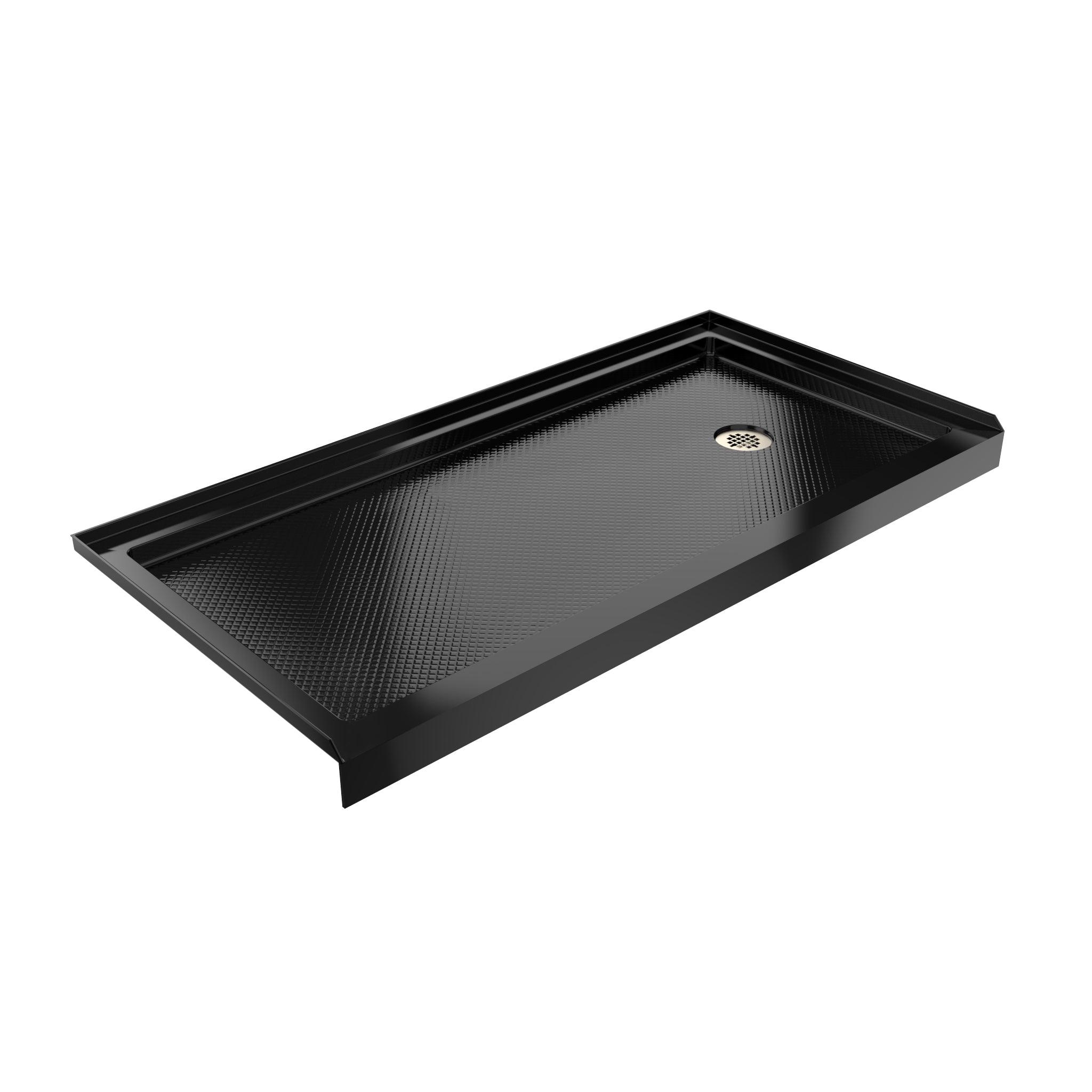 DreamLine SlimLine 30" D x 60" W x 2 3/4" H Alcove Shower Base & 2" Matte Right Handed Round Drain