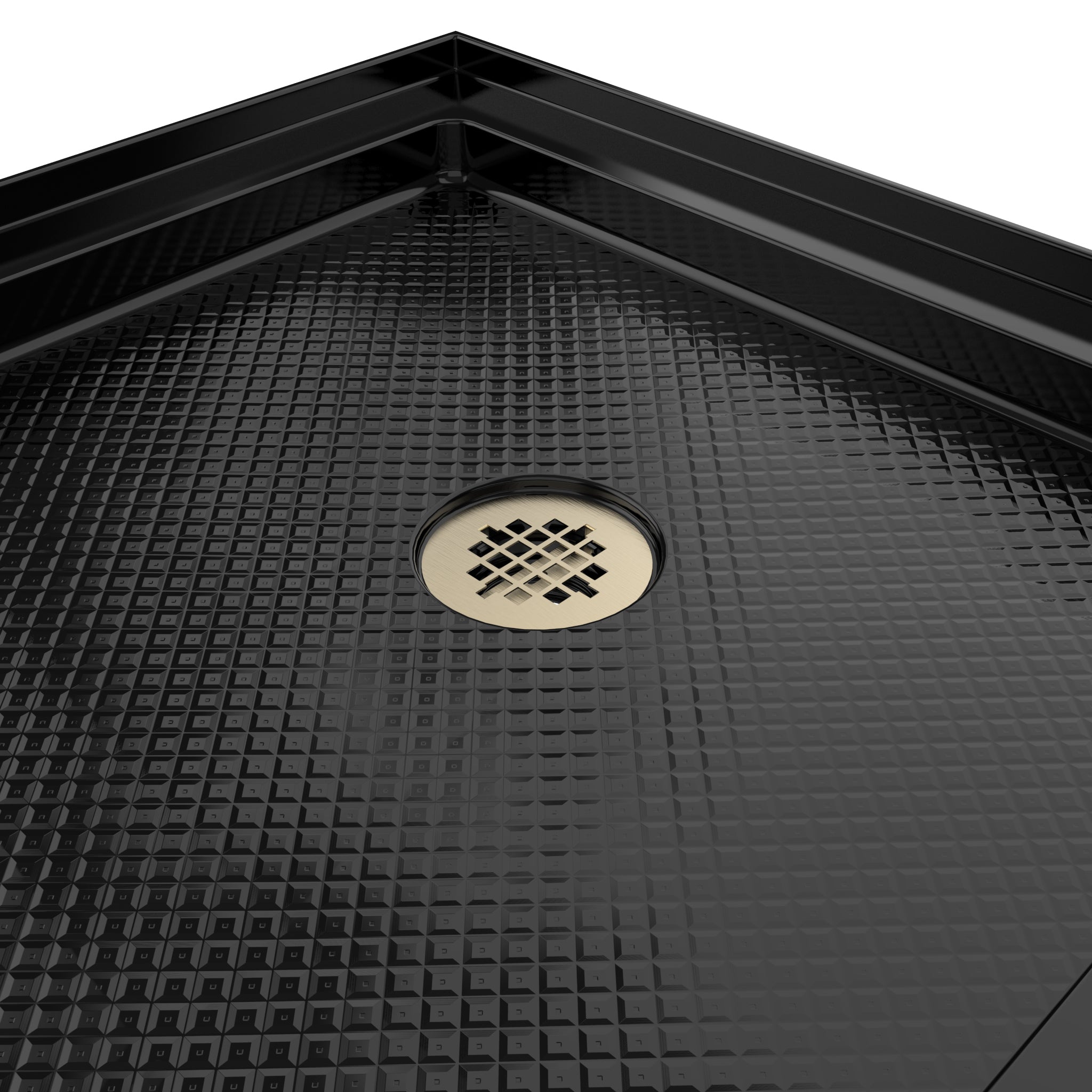 DreamLine SlimLine 30" D x 60" W x 2 3/4" H Alcove Shower Base & 2" Matte Right Handed Round Drain