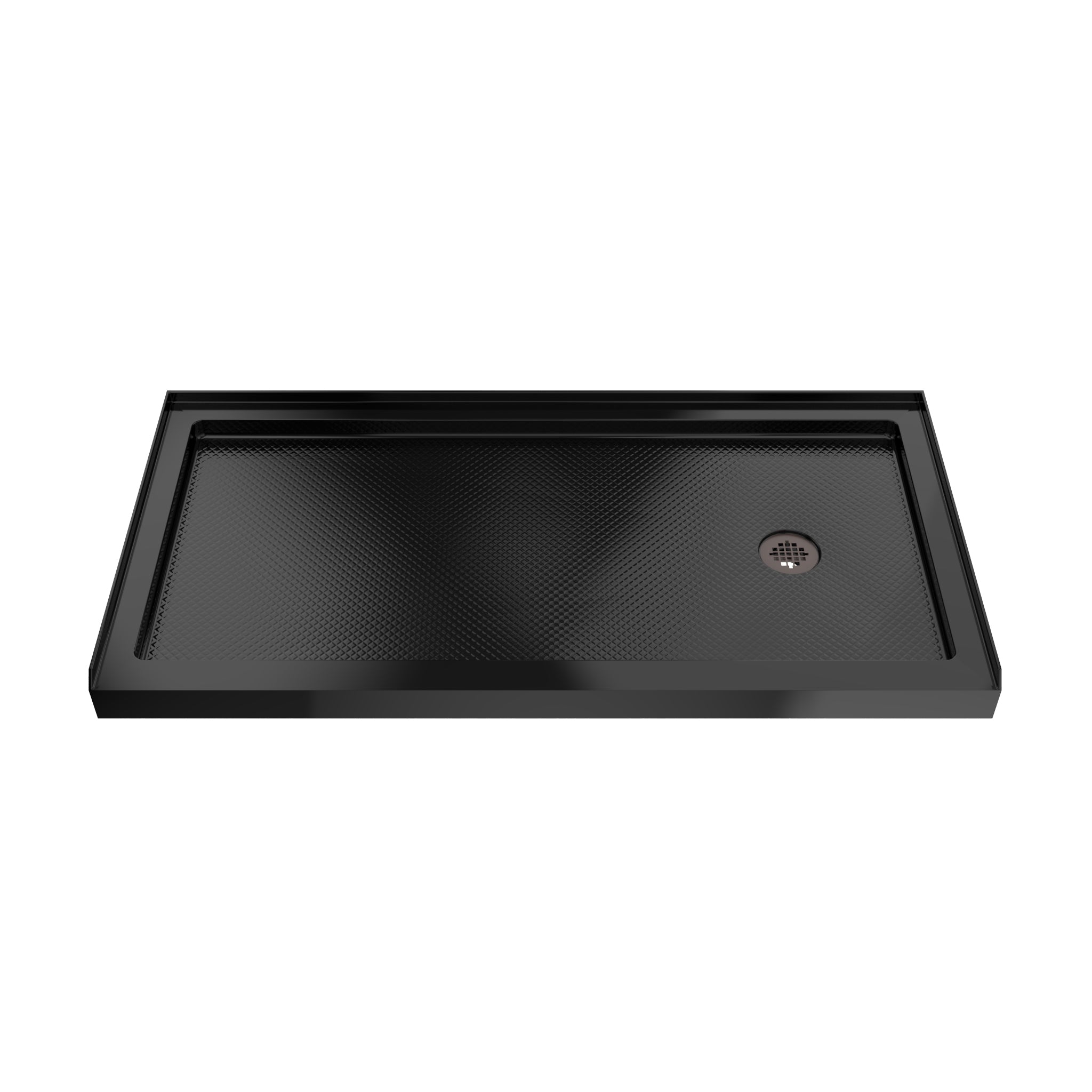 DreamLine SlimLine 30" D x 60" W x 2 3/4" H Alcove Shower Base & 2" Matte Right Handed Round Drain