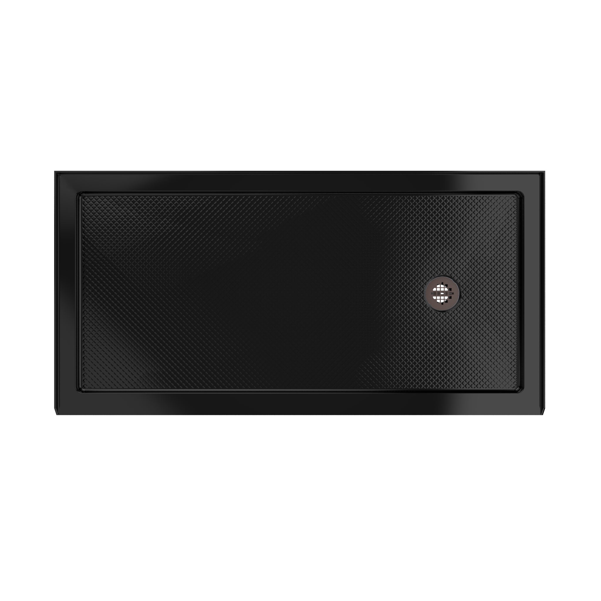 DreamLine SlimLine 30" D x 60" W x 2 3/4" H Alcove Shower Base & 2" Matte Right Handed Round Drain