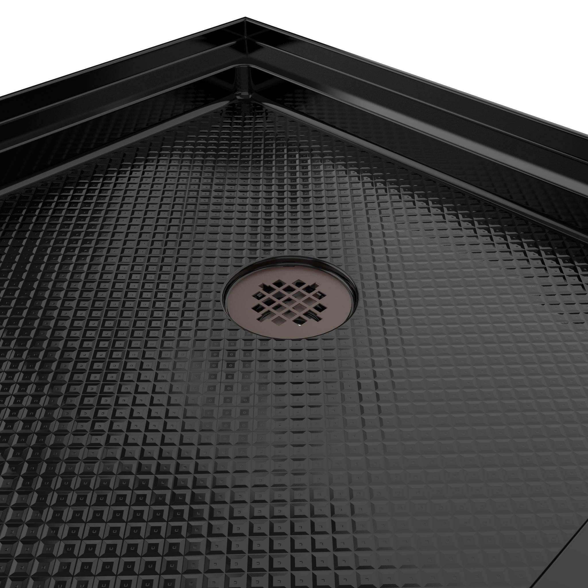 DreamLine SlimLine 30" D x 60" W x 2 3/4" H Alcove Shower Base & 2" Matte Right Handed Round Drain