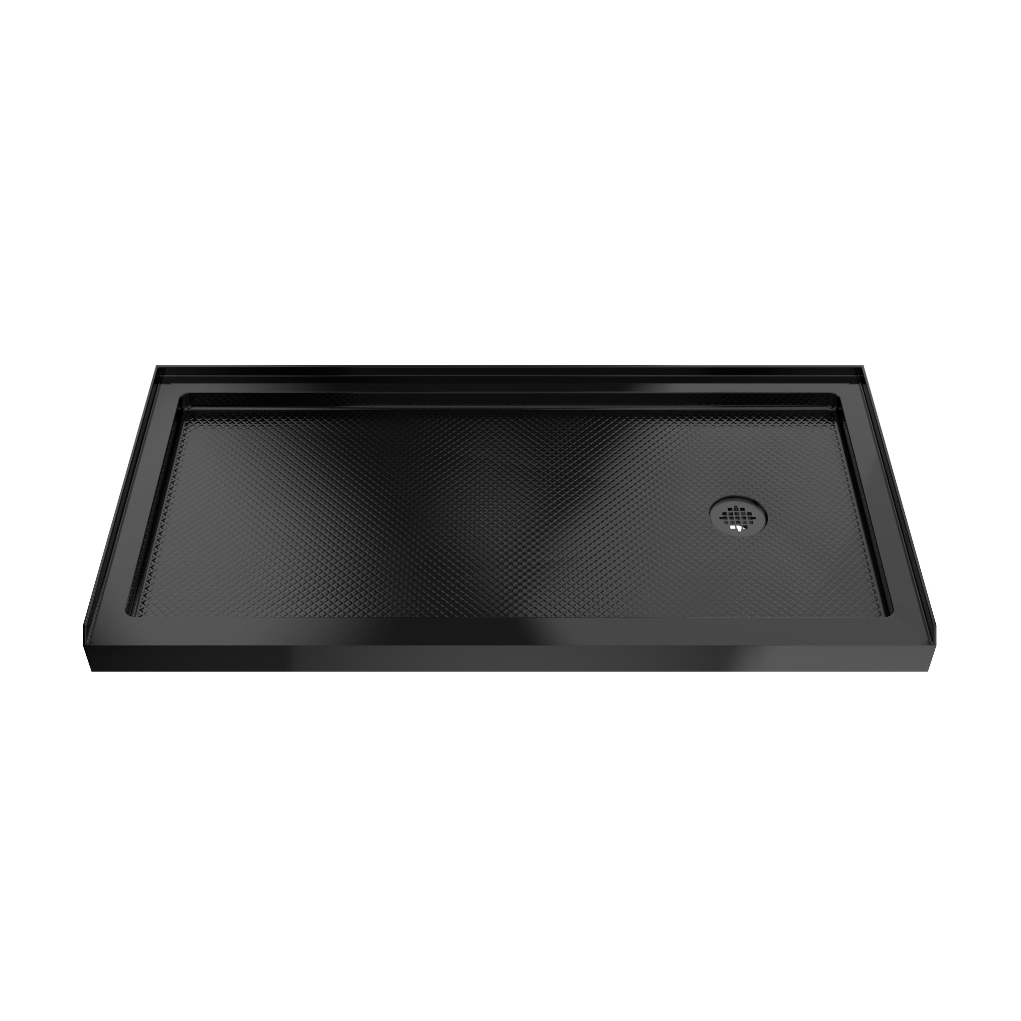 DreamLine SlimLine 30" D x 60" W x 2 3/4" H Alcove Shower Base & 2" Matte Right Handed Round Drain