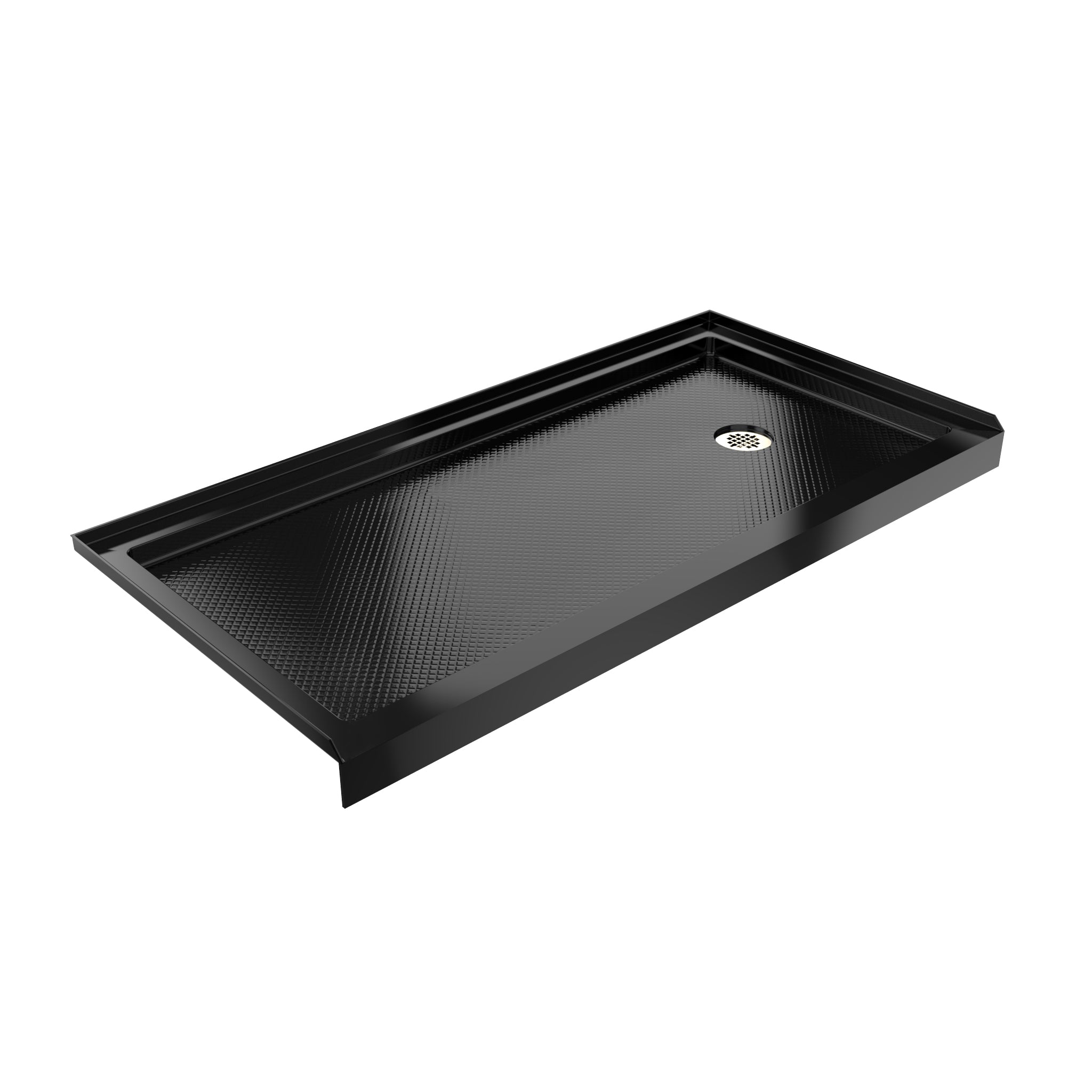 DreamLine SlimLine 30" D x 60" W x 2 3/4" H Alcove Shower Base & 2" Matte Right Handed Round Drain
