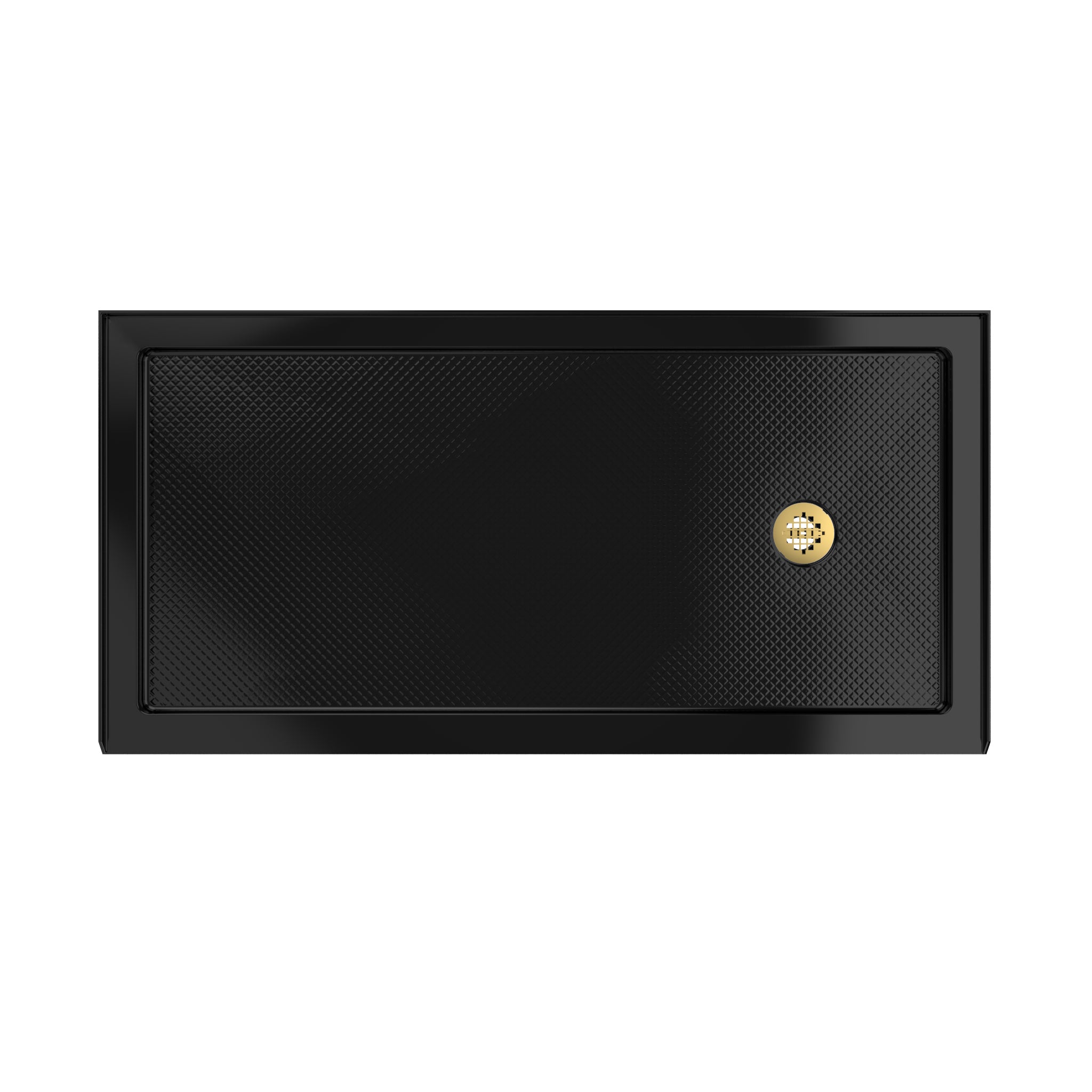 DreamLine SlimLine 30" D x 60" W x 2 3/4" H Alcove Shower Base & 2" Matte Right Handed Round Drain