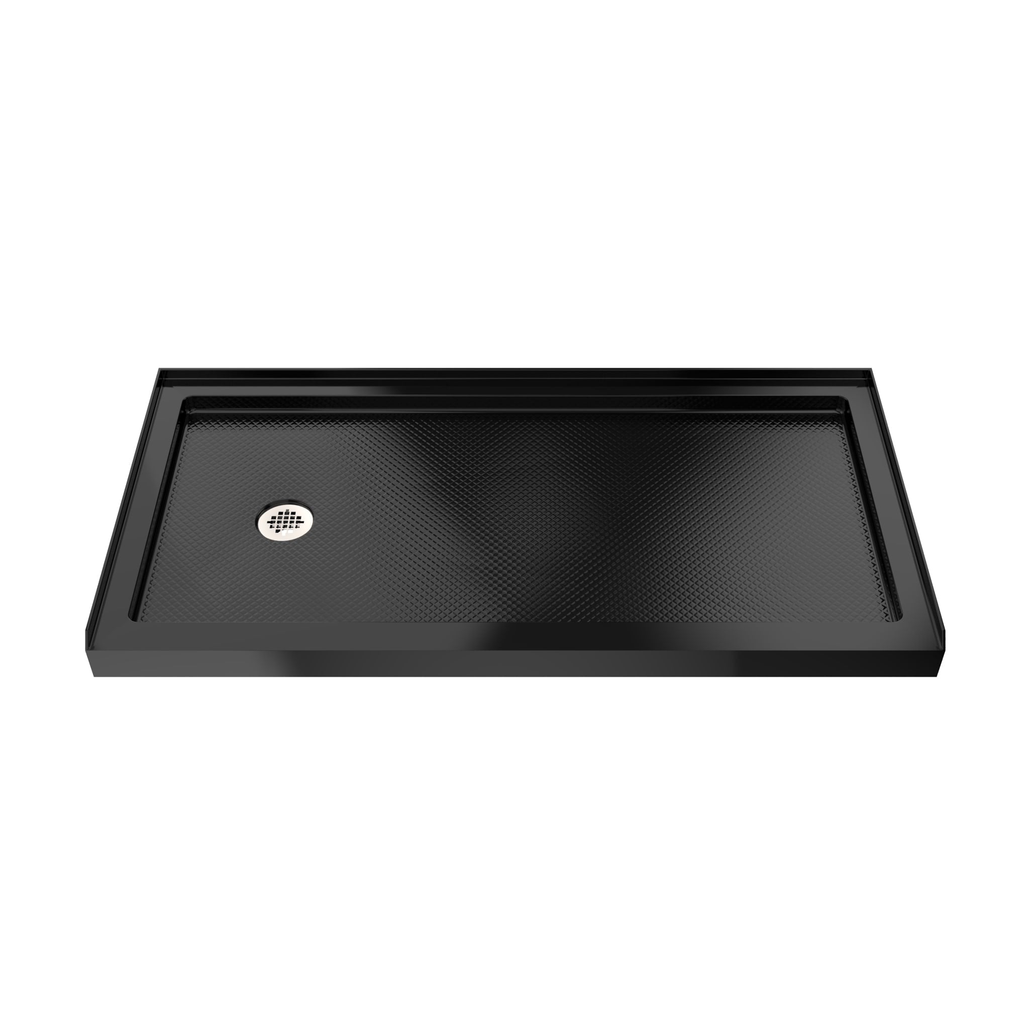 DreamLine SlimLine 32" D x 60" W x 2 3/4" H White Alcove Shower Base & 2" LH Round Drain