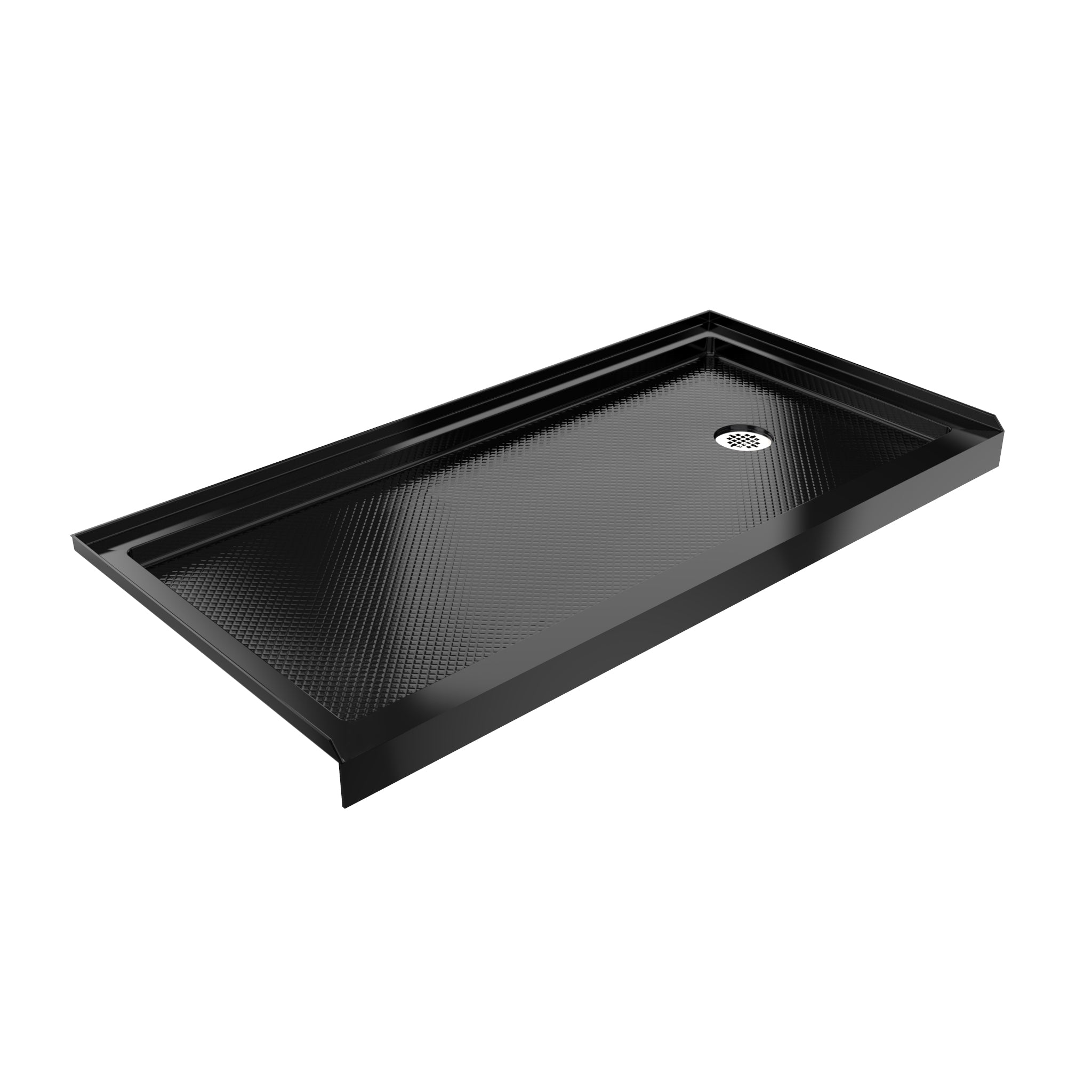 DreamLine SlimLine 30" D x 60" W x 2 3/4" H Alcove Shower Base & 2" Matte Right Handed Round Drain