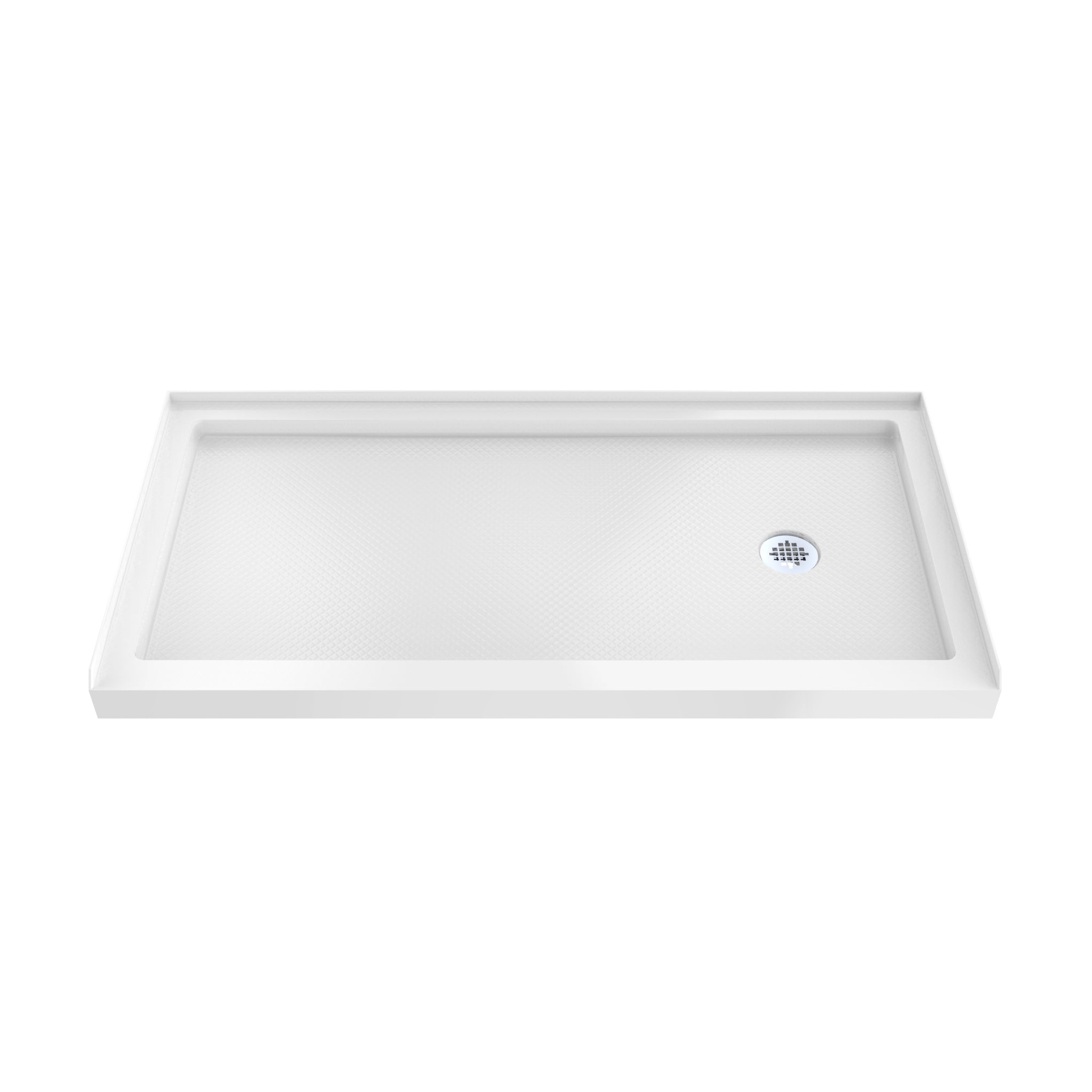 DreamLine SlimLine 30" D x 60" W x 2 3/4" H Alcove Shower Base & 2" Matte Right Handed Round Drain