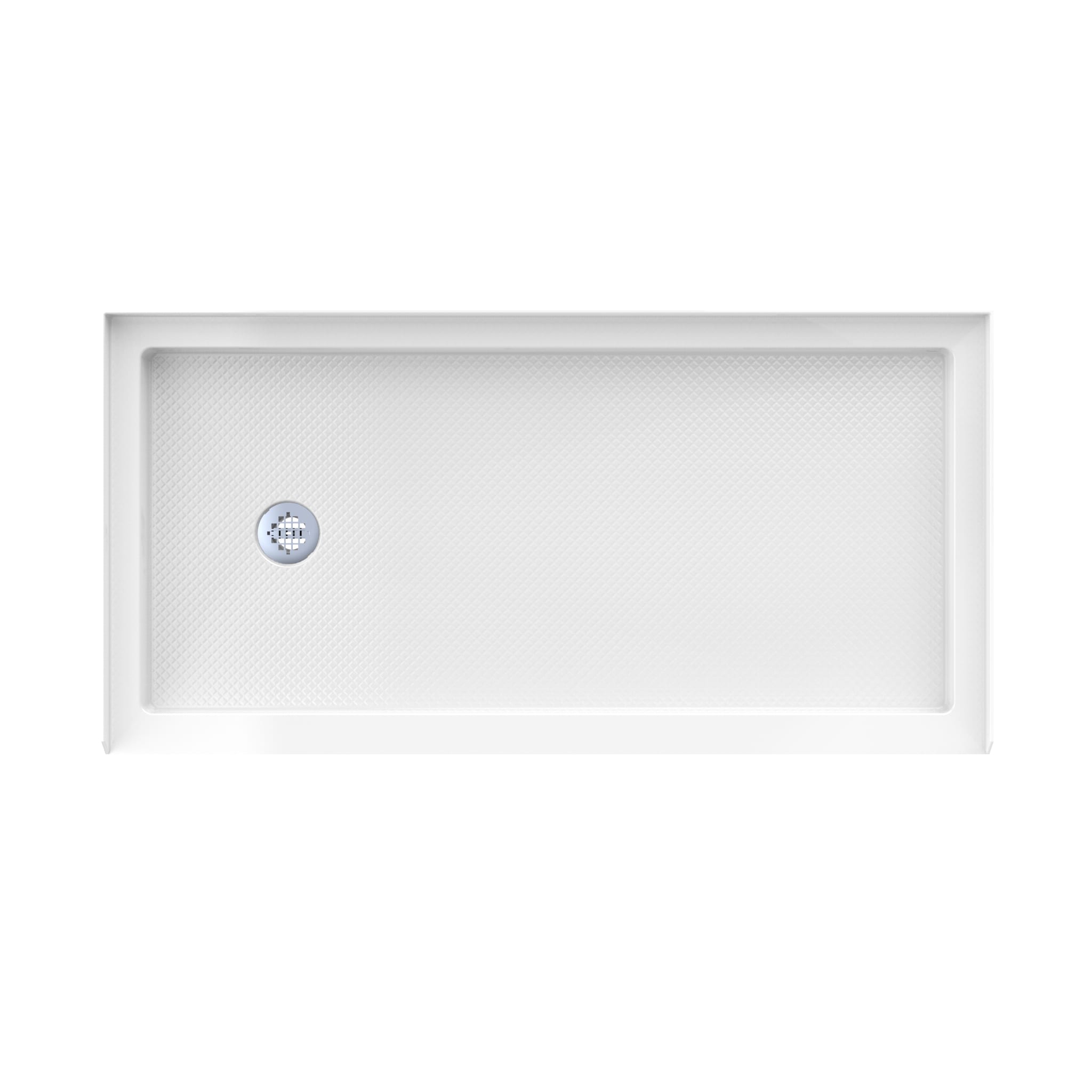 DreamLine SlimLine 30" D x 60" W x 2 3/4" H Alcove Shower Base & 2"  LH Round Drain