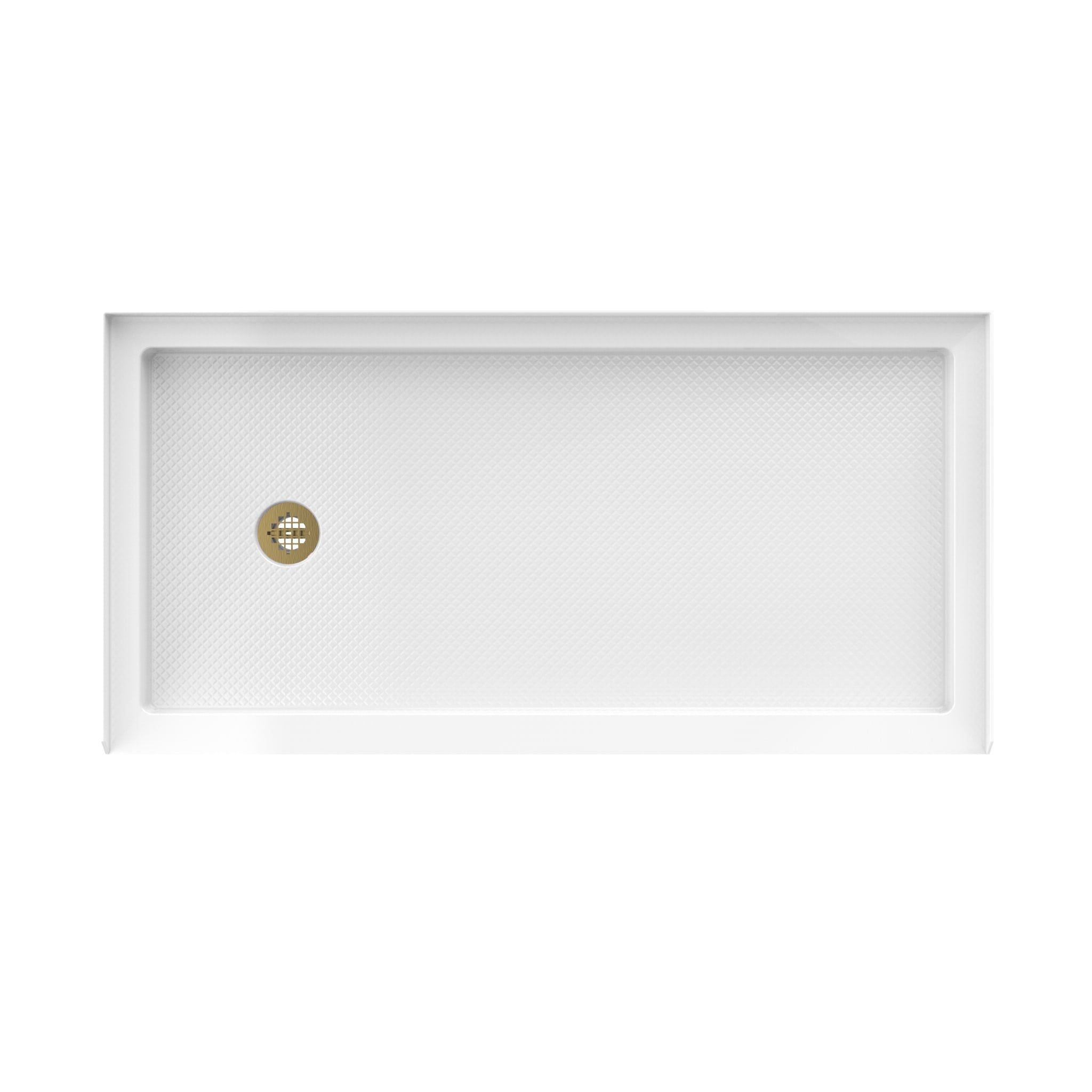 DreamLine SlimLine 30" D x 60" W x 2 3/4" H Alcove Shower Base & 2"  LH Round Drain