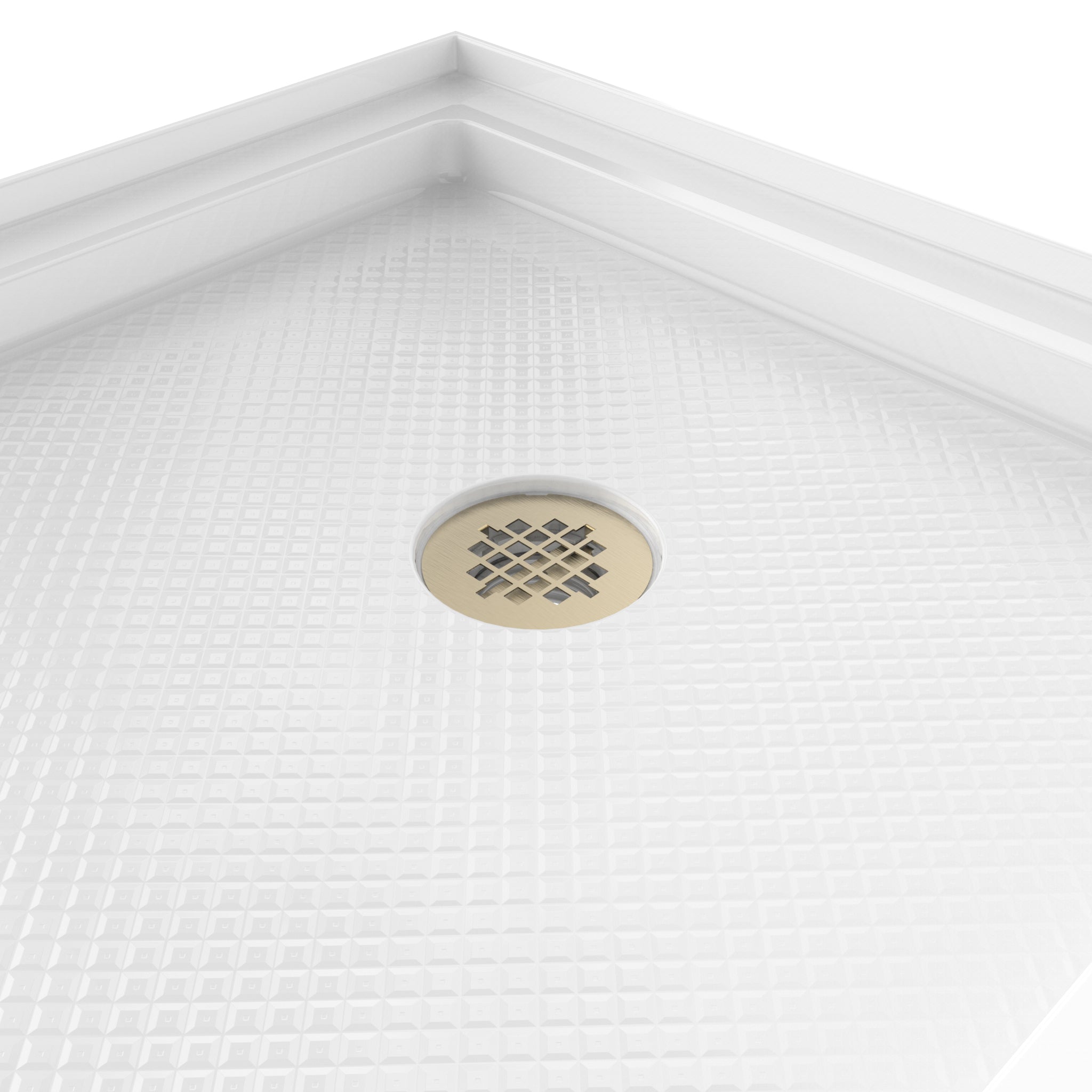 DreamLine SlimLine 30" D x 60" W x 2 3/4" H Alcove Shower Base & 2" Matte Right Handed Round Drain