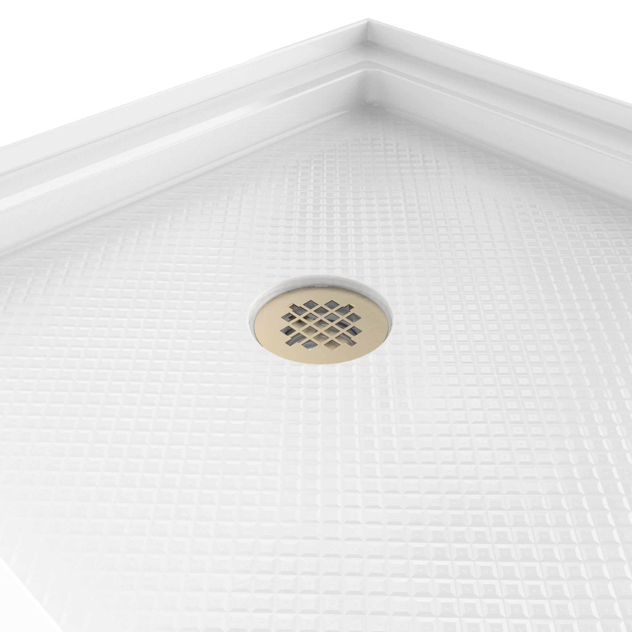 DreamLine SlimLine 36" D x 60" W x 2 3/4" H Alcove Shower Base & 2" LH Round Drain