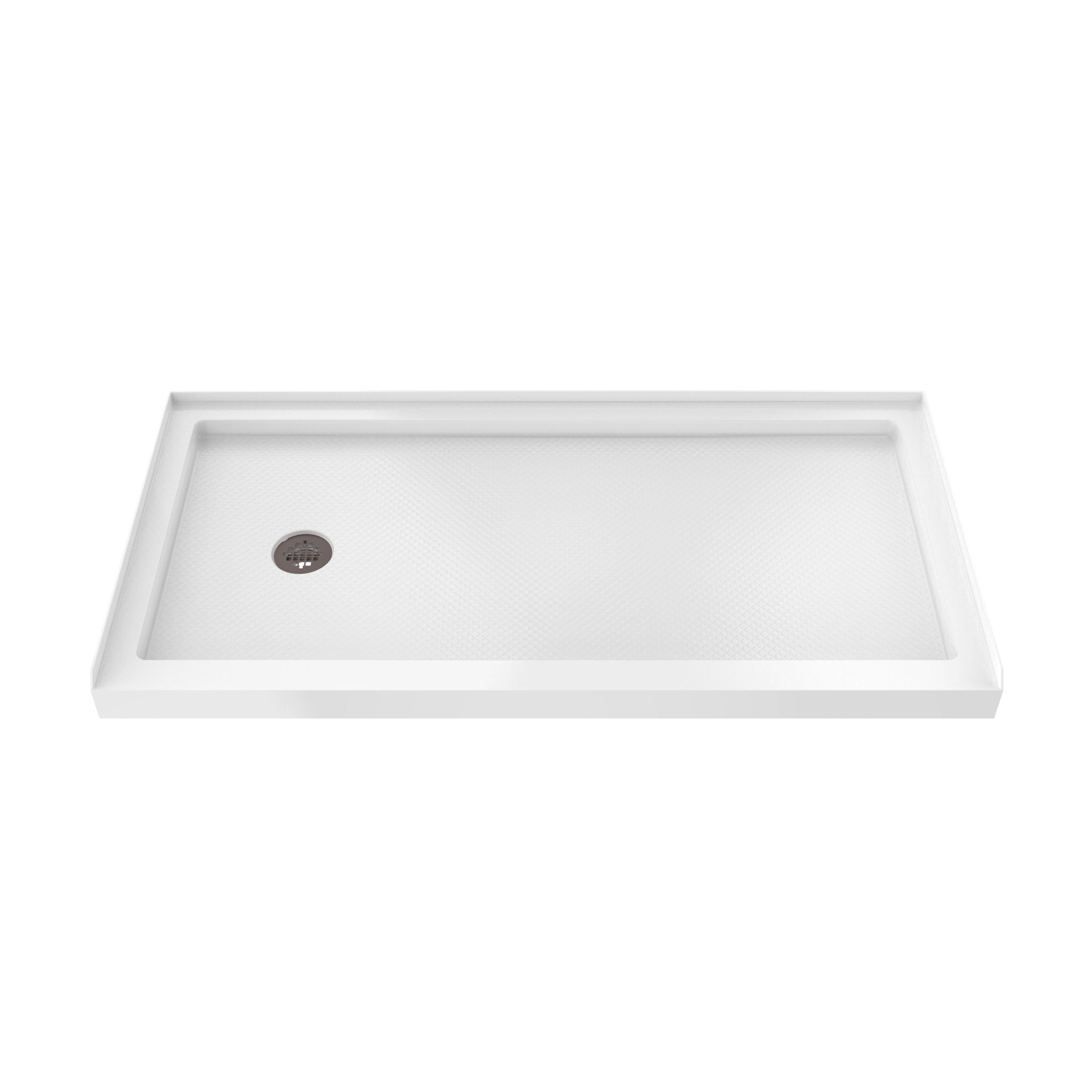DreamLine SlimLine 36" D x 60" W x 2 3/4" H Alcove Shower Base & 2" LH Round Drain