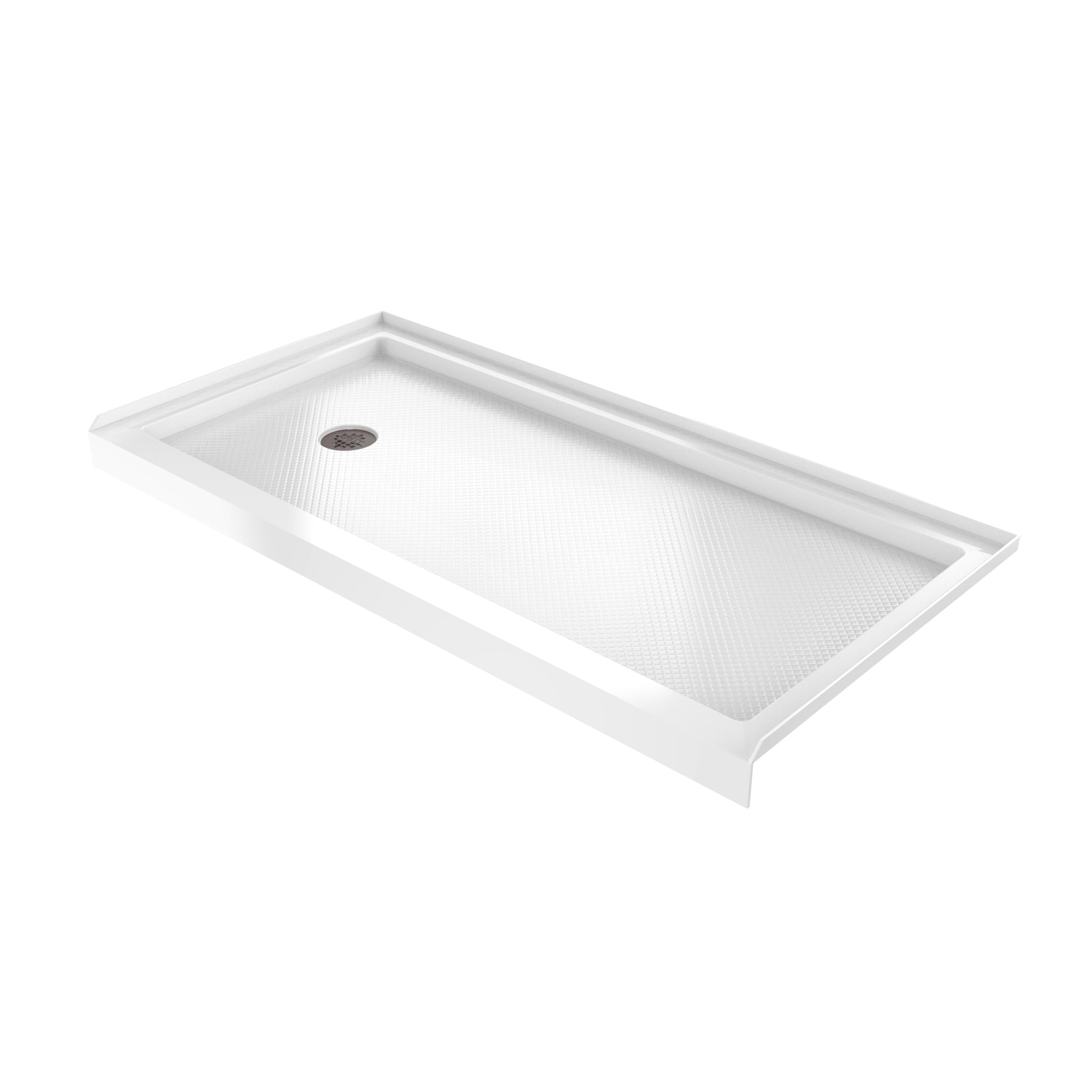 DreamLine SlimLine 36" D x 60" W x 2 3/4" H Alcove Shower Base & 2" LH Round Drain