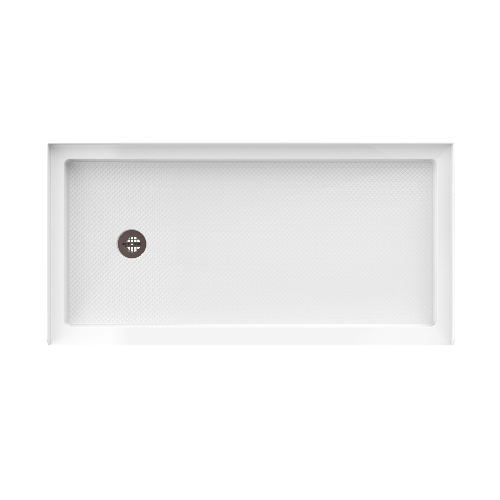 DreamLine SlimLine 36" D x 60" W x 2 3/4" H Alcove Shower Base & 2" LH Round Drain