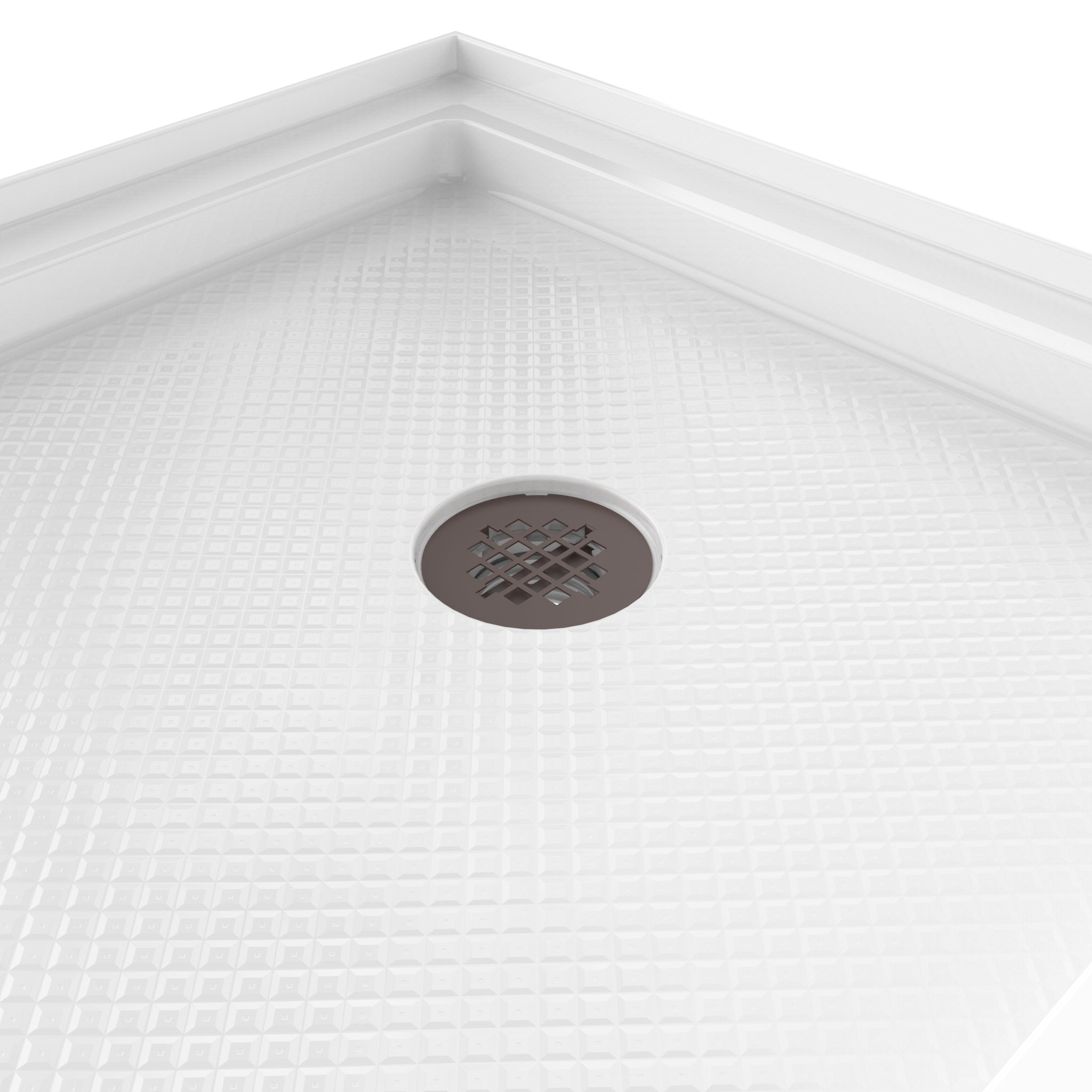 DreamLine SlimLine 30" D x 60" W x 2 3/4" H Alcove Shower Base & 2" Matte Right Handed Round Drain