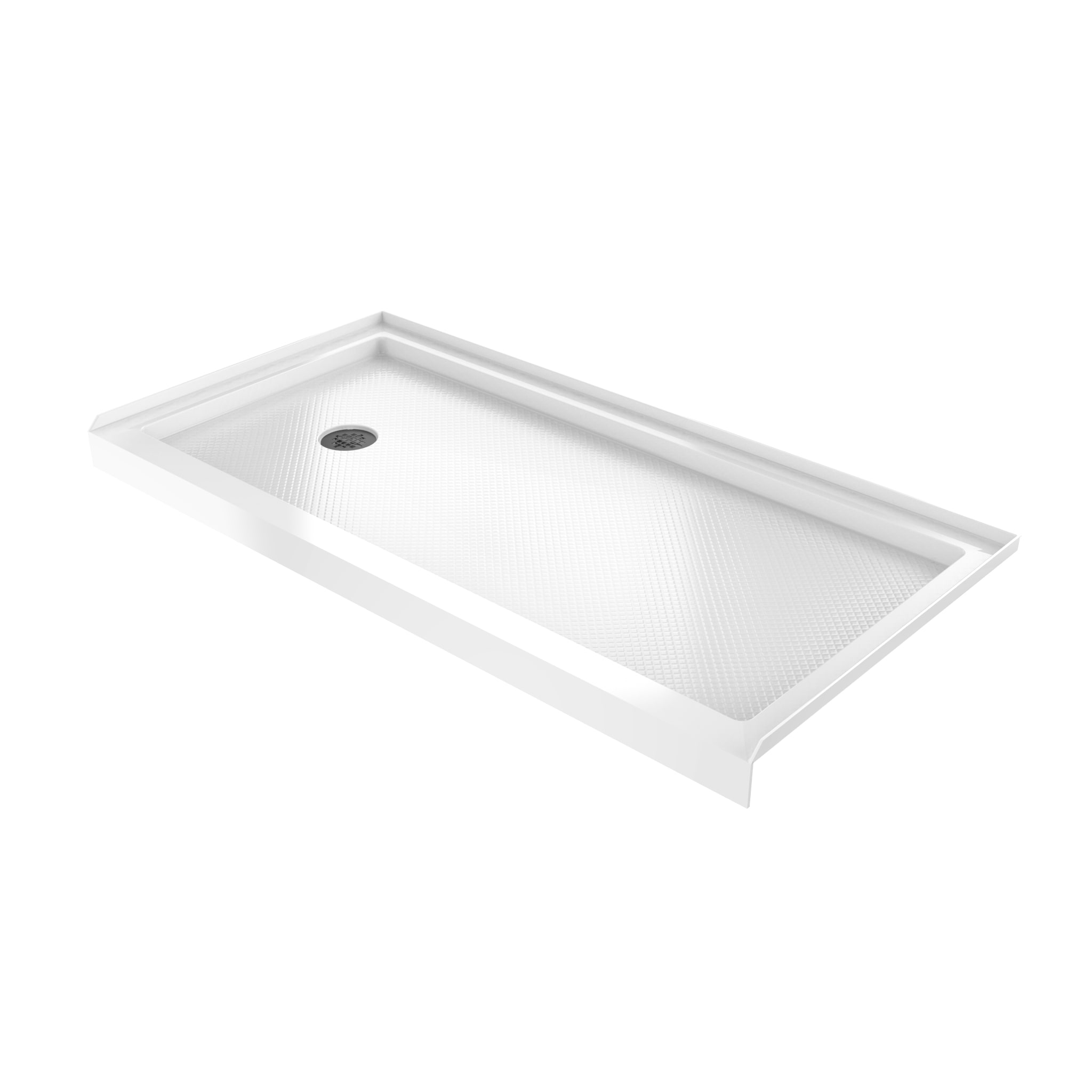 DreamLine SlimLine 30" D x 60" W x 2 3/4" H Alcove Shower Base & 2"  LH Round Drain