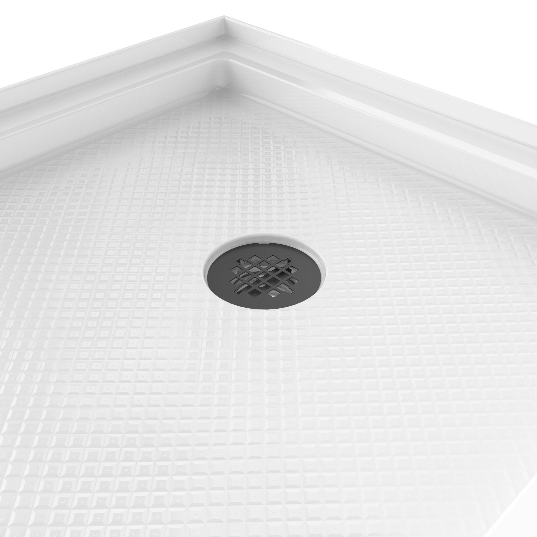 DreamLine SlimLine 30" D x 60" W x 2 3/4" H Alcove Shower Base & 2" Matte Right Handed Round Drain