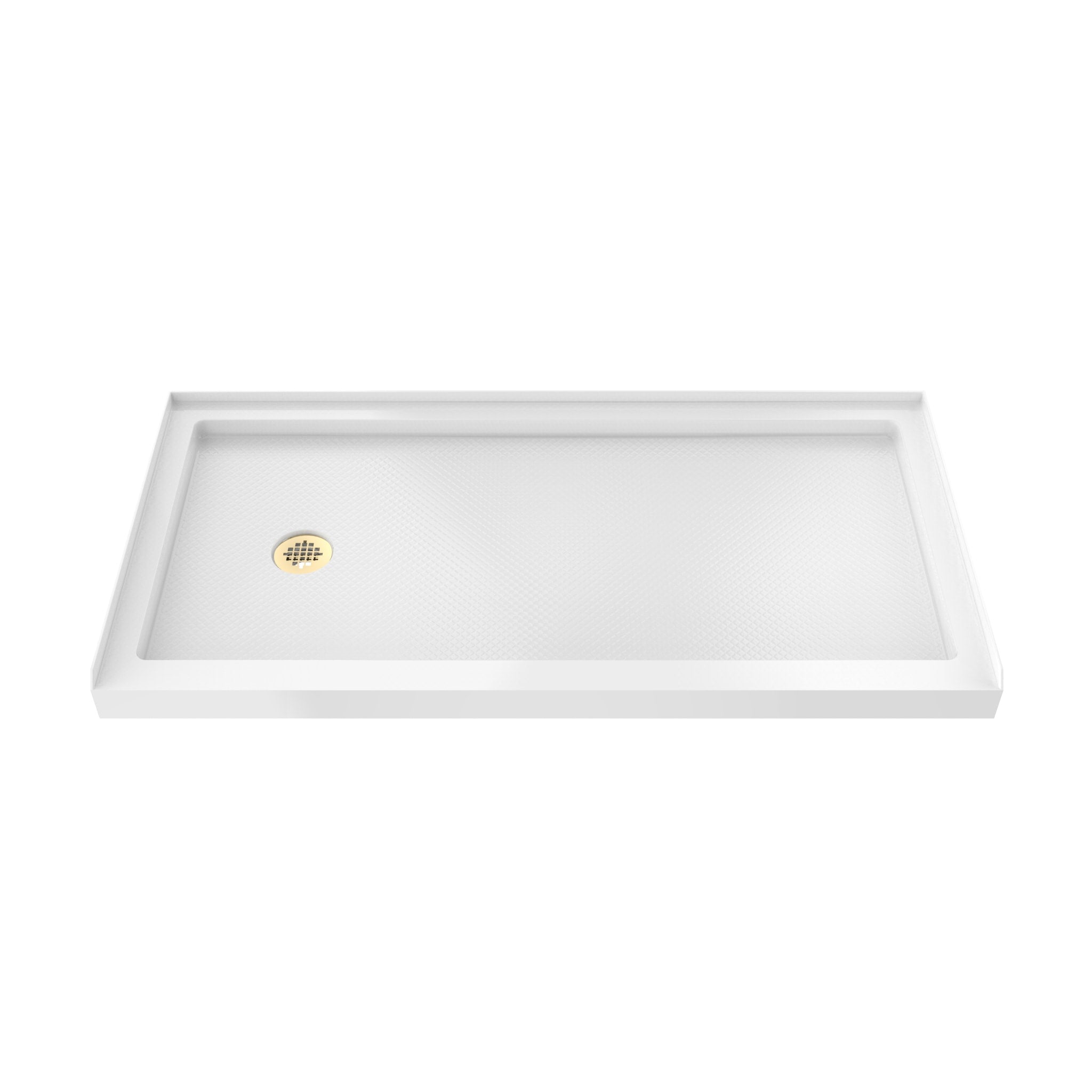 DreamLine SlimLine 36" D x 60" W x 2 3/4" H Alcove Shower Base & 2" LH Round Drain