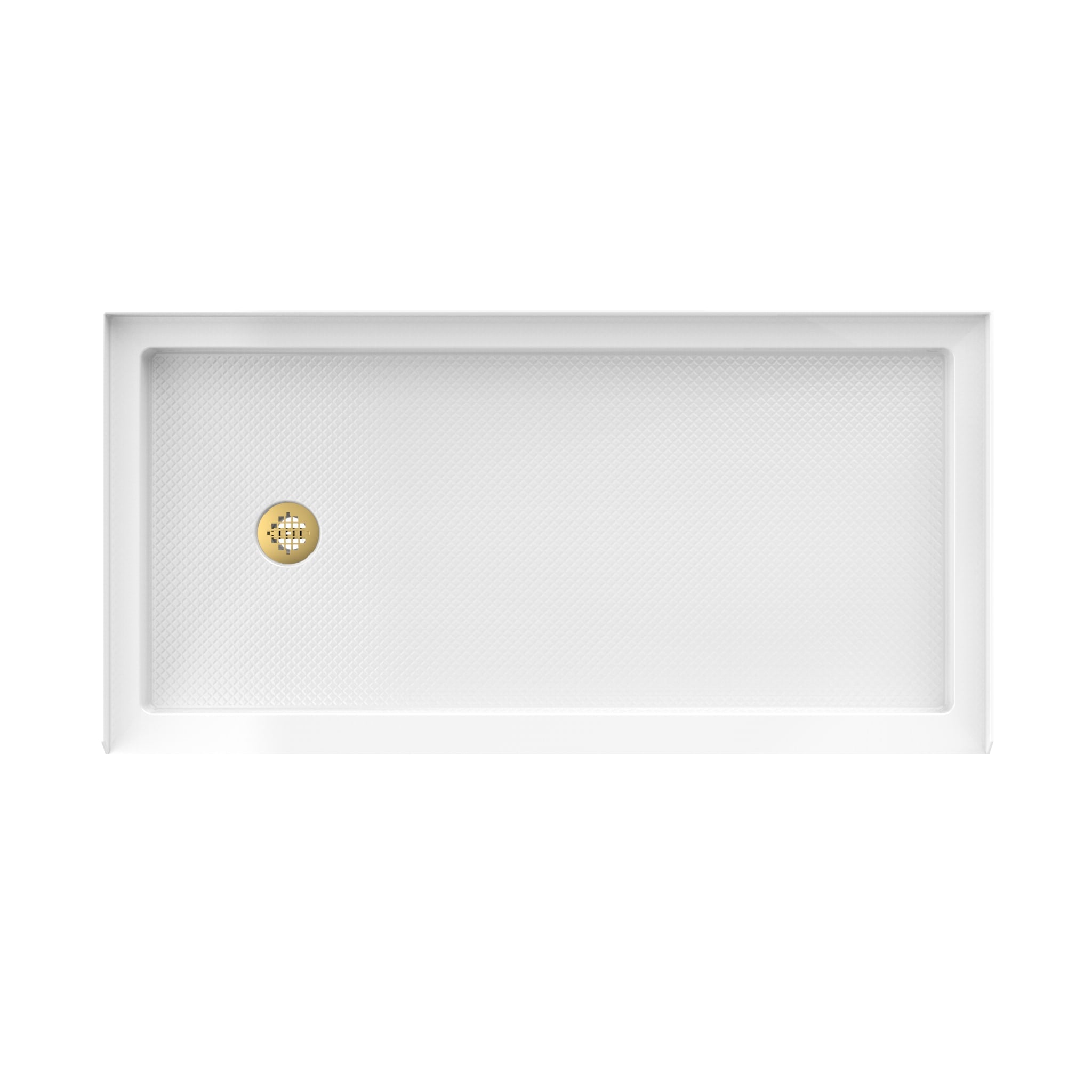 DreamLine SlimLine 36" D x 60" W x 2 3/4" H Alcove Shower Base & 2" LH Round Drain