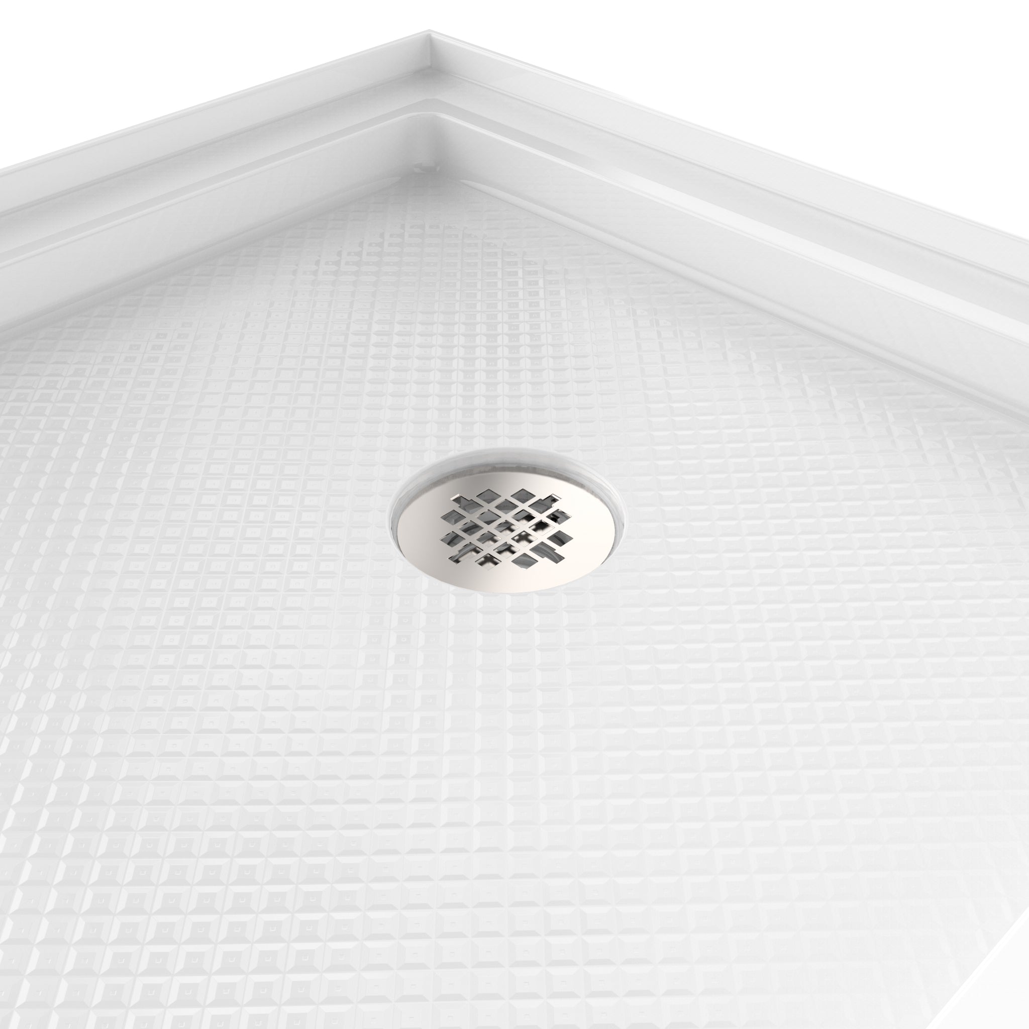 DreamLine SlimLine 30" D x 60" W x 2 3/4" H Alcove Shower Base & 2" Matte Right Handed Round Drain