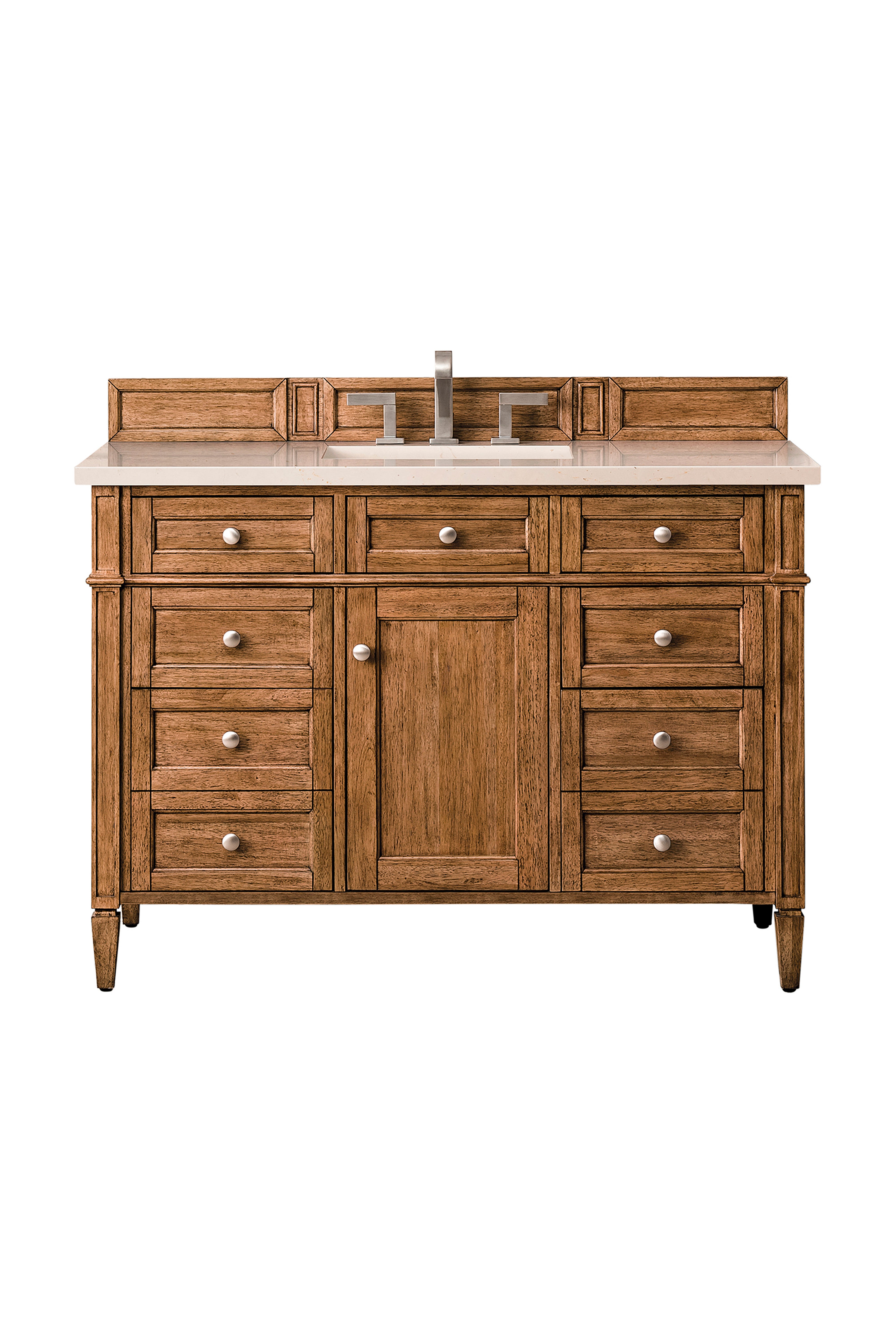 James Martin Brittany 48" Single Vanity in Saddle Brown with with 3cm Countertop