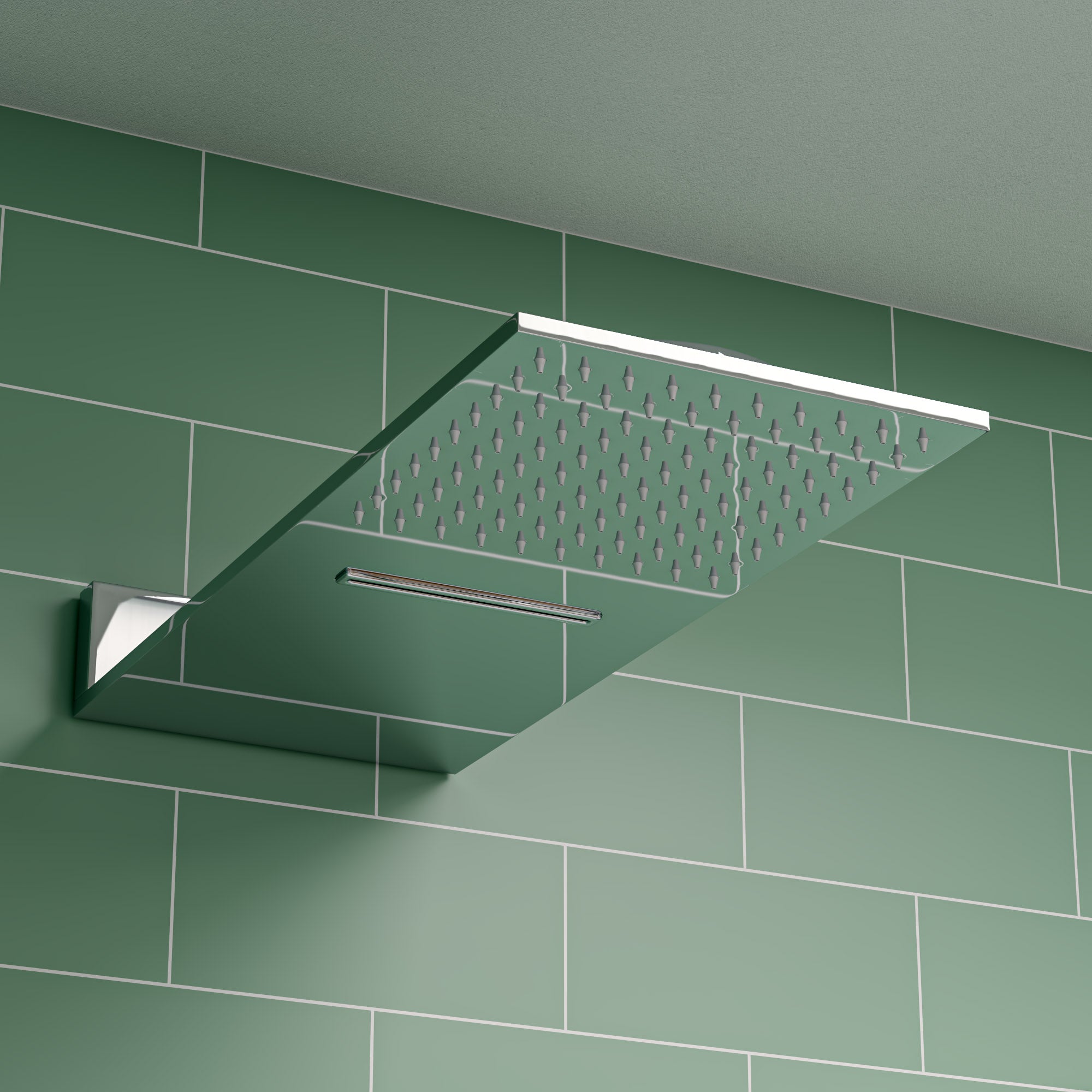 ALFI brand RAIN10SW 10" Wall-Mounted Square Waterfall Rain Shower Head